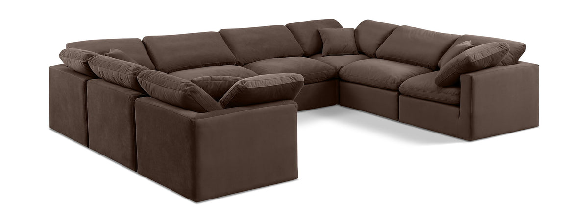 Indulge - Velvet 8 Piece Modular Sectional