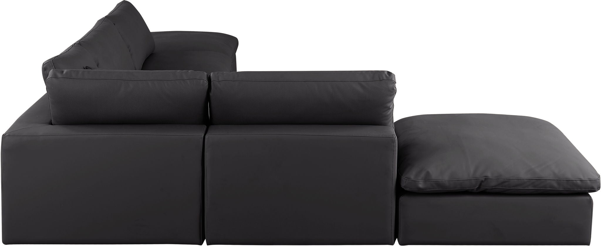Comfy - 6 Piece Faux Leather Modular Sectional
