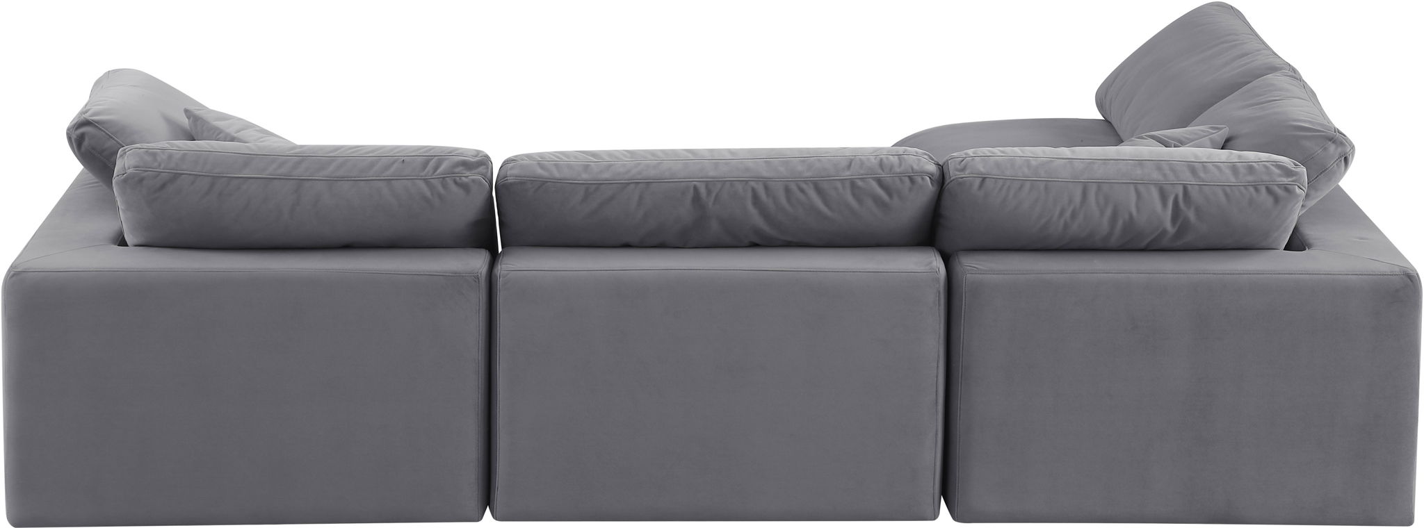 Comfy - 4 Piece Velvet Modular Armless Sectional