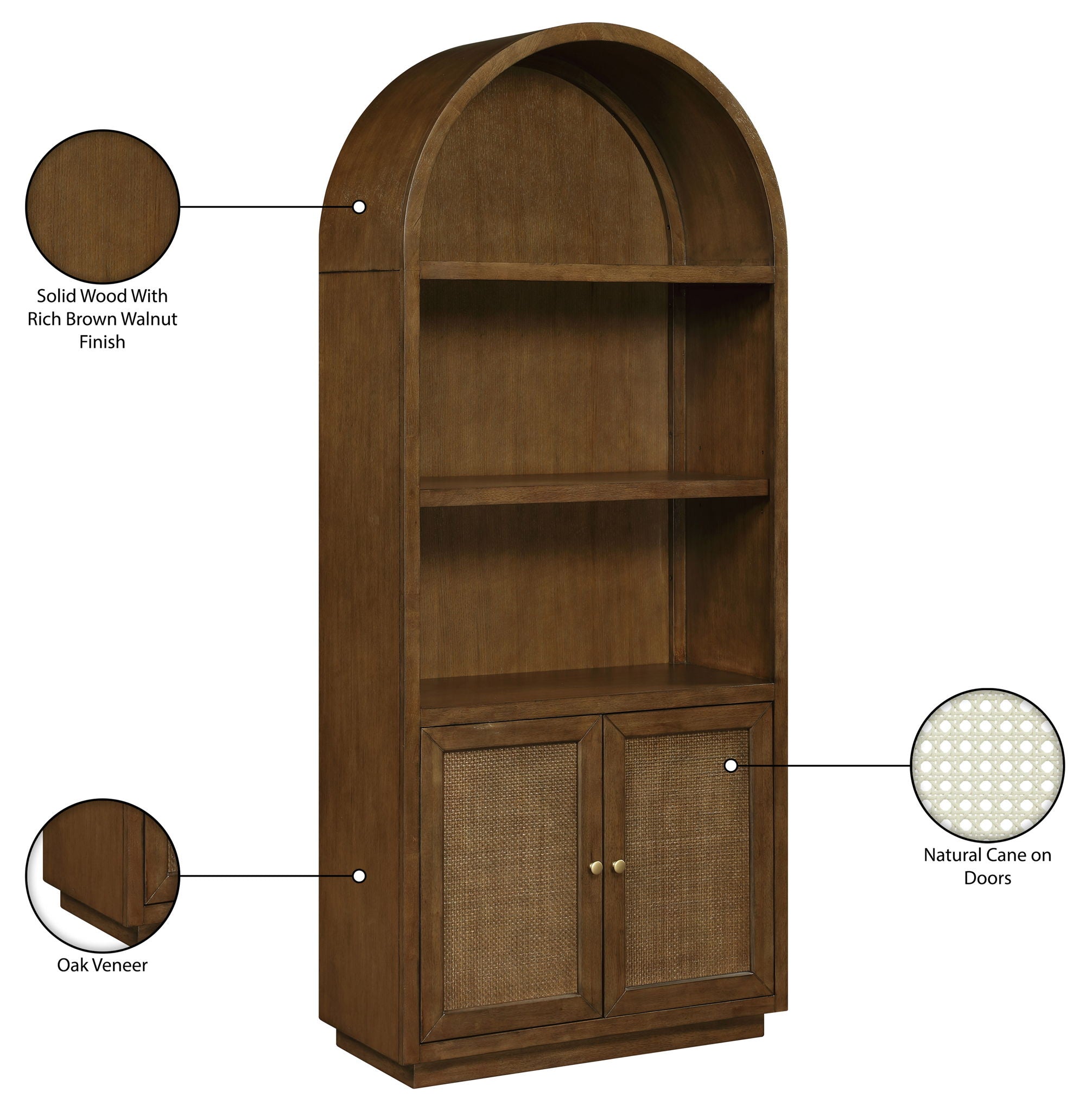 Botanical - Oak Veneer And Solid Wood Bookcase