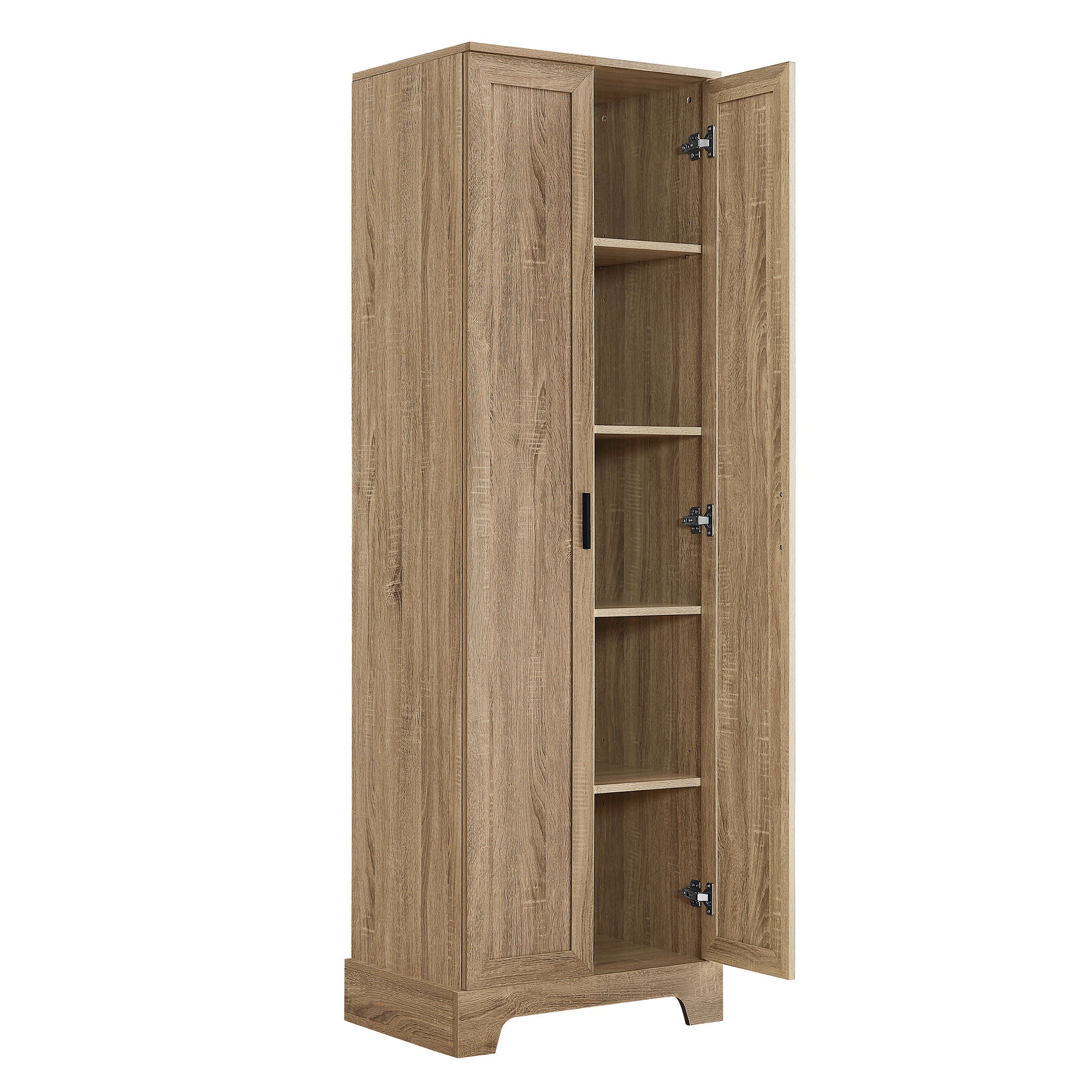 Storage Cabinet With Adjustable Shelves, 2 Doors, Rectangle Design For Bathroom