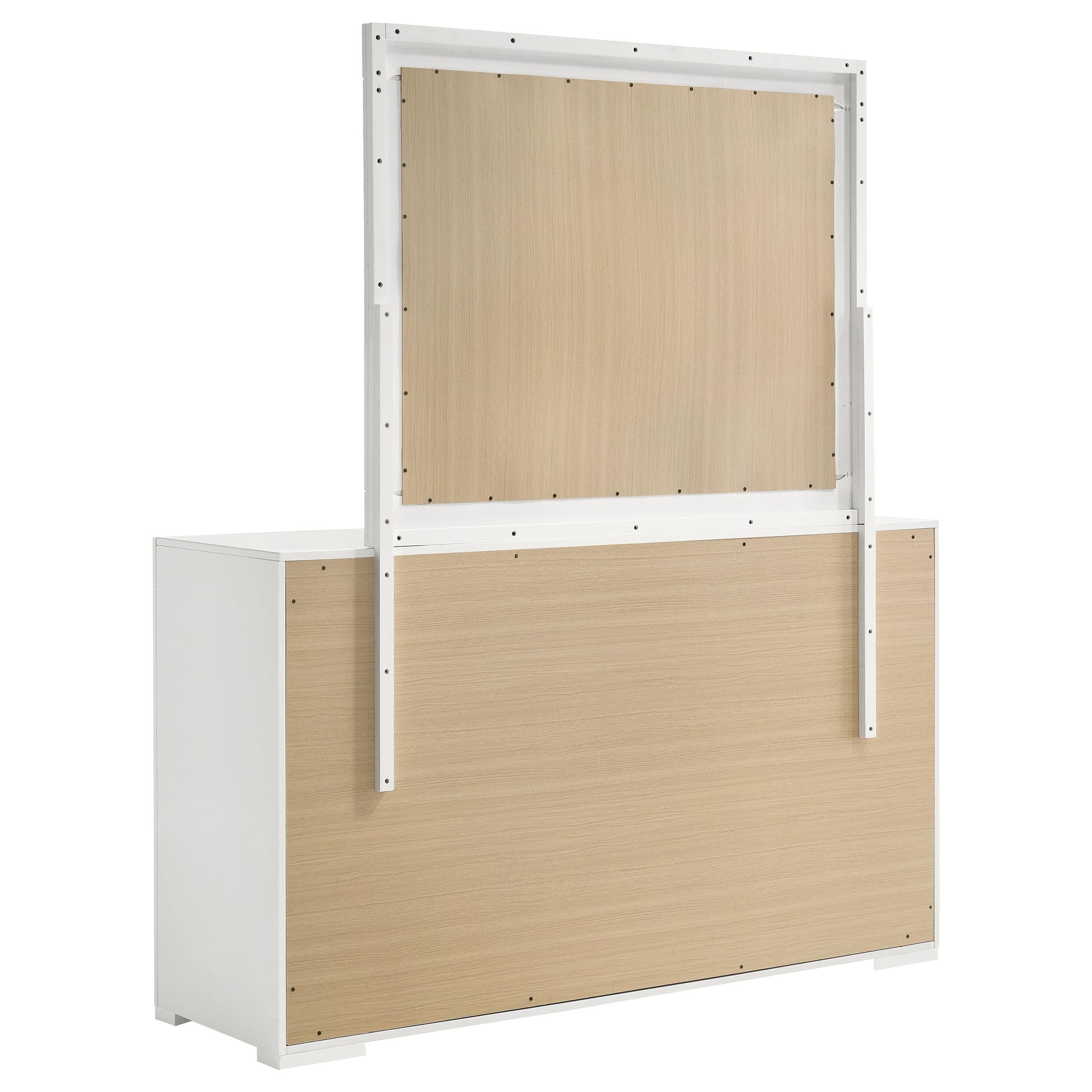 Coaster Furniture Ives 224943M 6-Drawer Dresser and Mirror - White High Gloss IMAGE 5