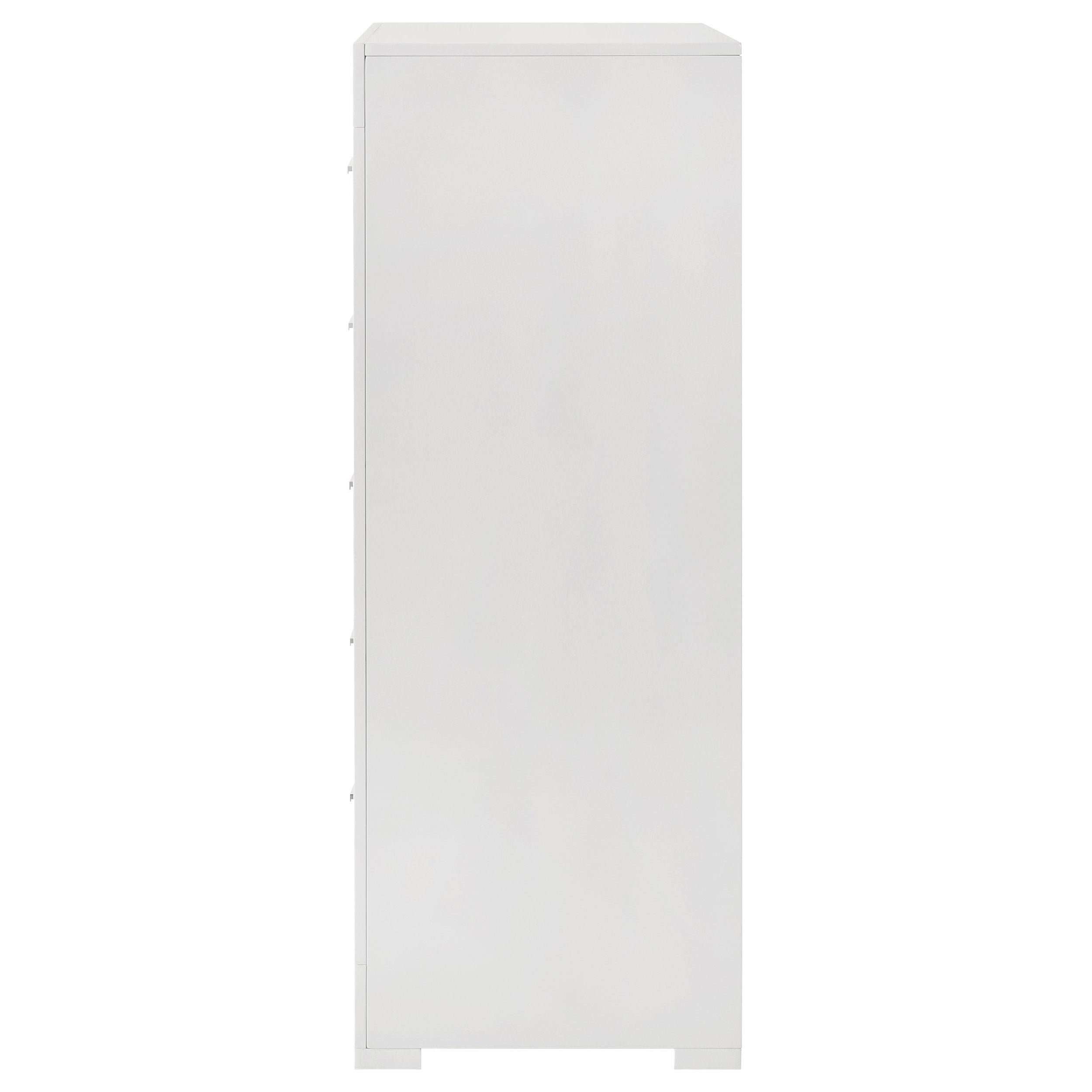 Coaster Furniture Ives 224945 5-Drawer Bedroom Chest of Drawers - White High Gloss IMAGE 4