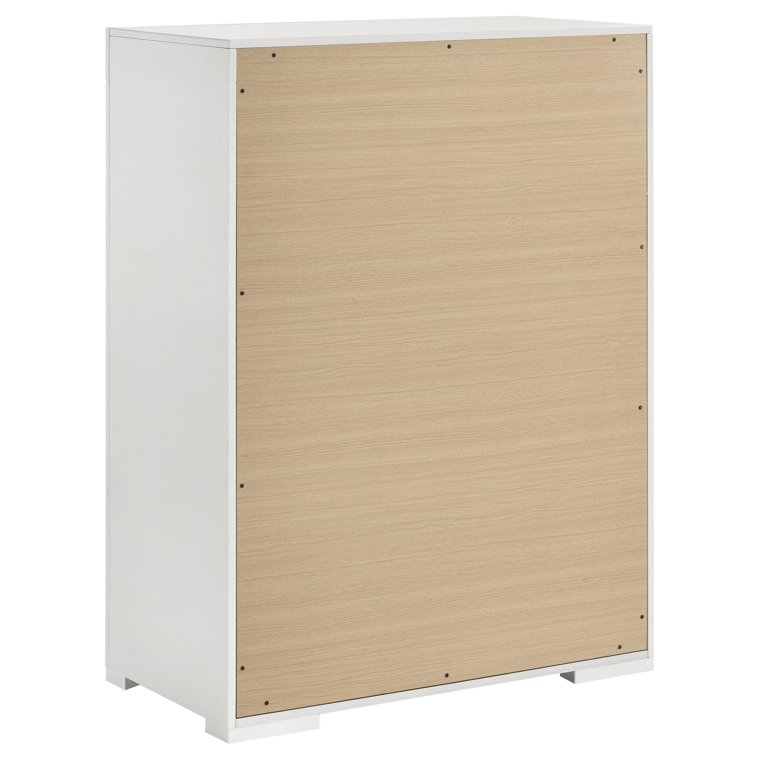 Coaster Furniture Ives 224945 5-Drawer Bedroom Chest of Drawers - White High Gloss IMAGE 5