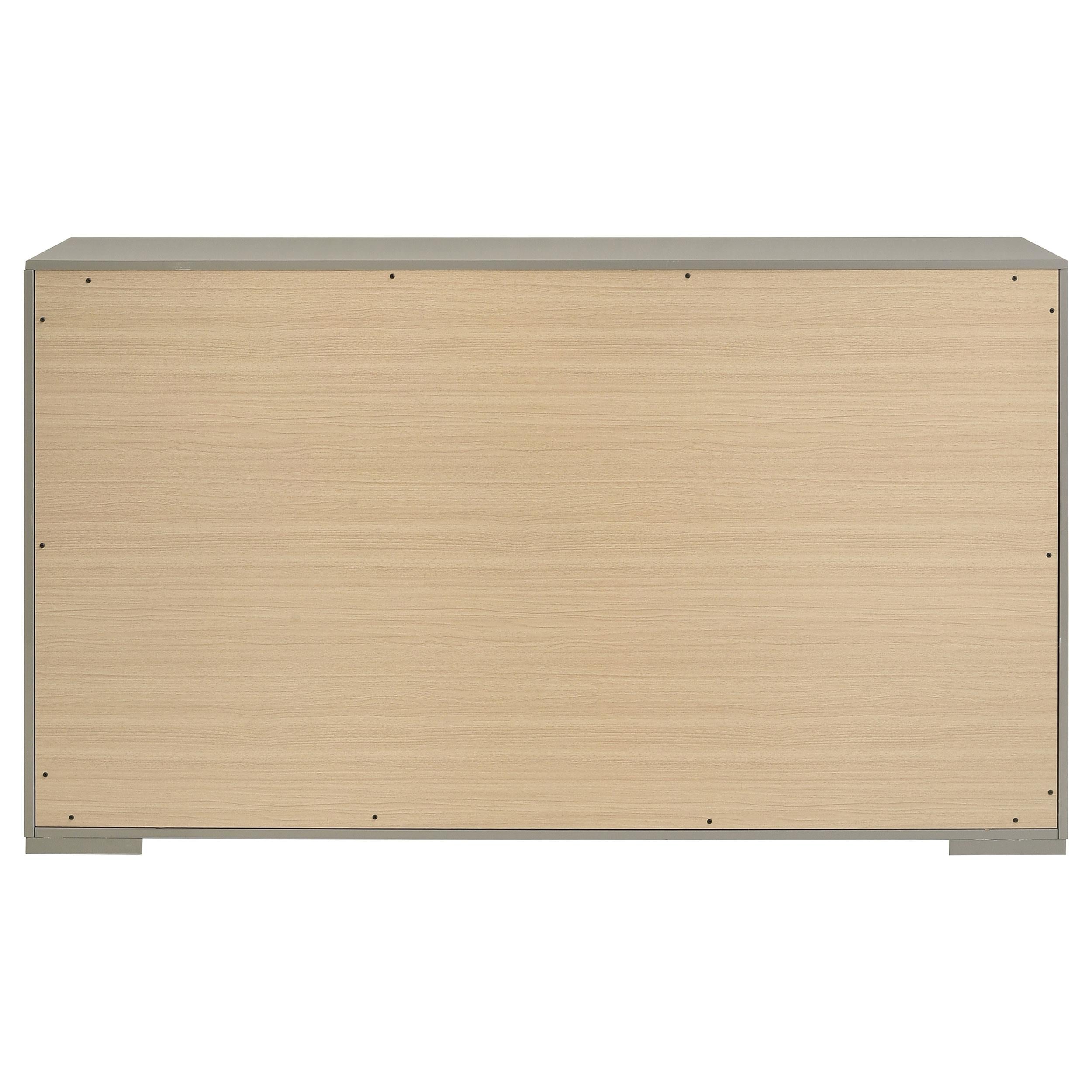 Coaster Furniture Ives 224973 6-Drawer Dresser Cabinet - Grey High Gloss IMAGE 6