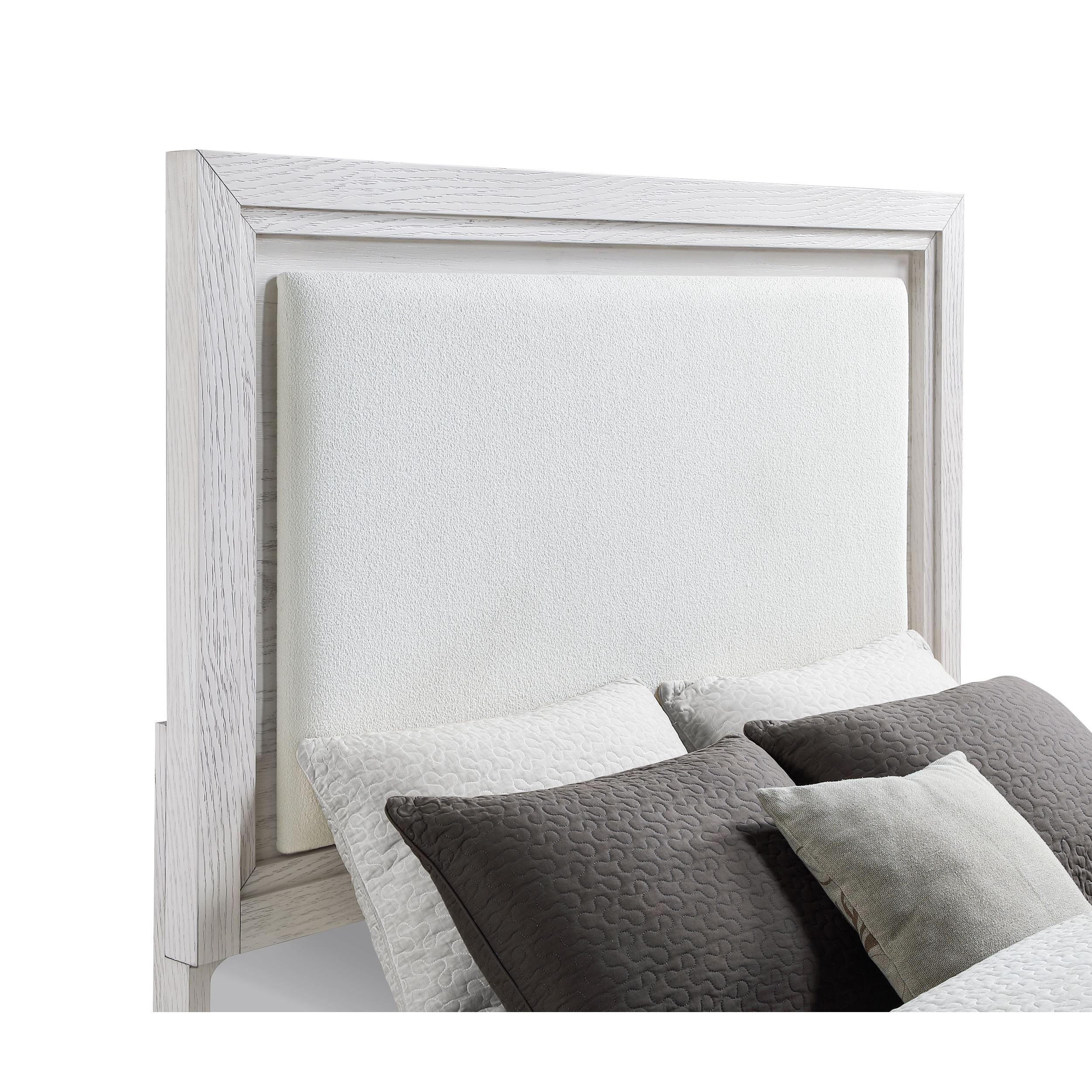 Coaster Furniture Marielle 224841KW California King Panel Upholstered Bed - Distressed White IMAGE 6