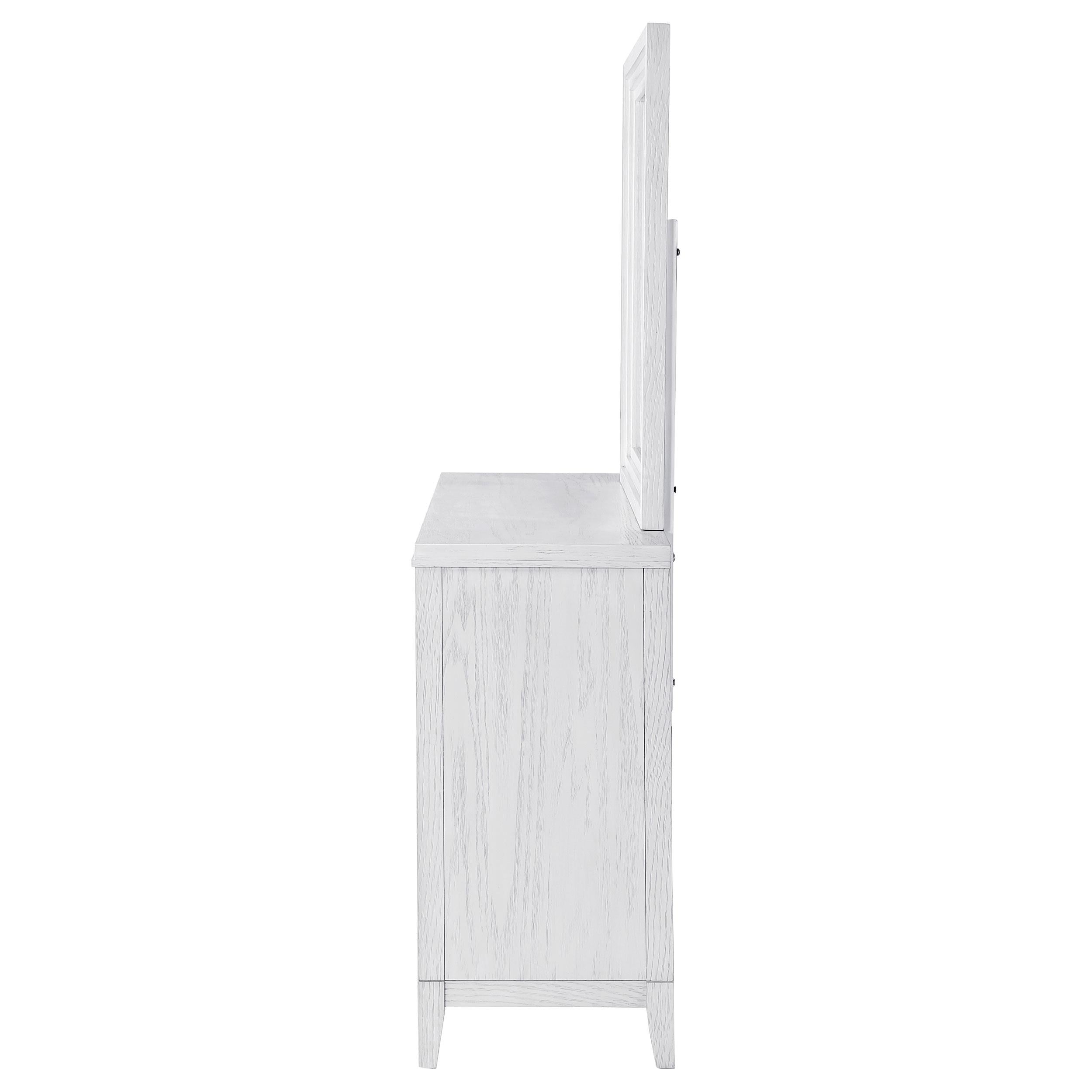 Coaster Furniture Marielle 224843M 6-Drawer Dresser with Mirror - Distressed White IMAGE 4