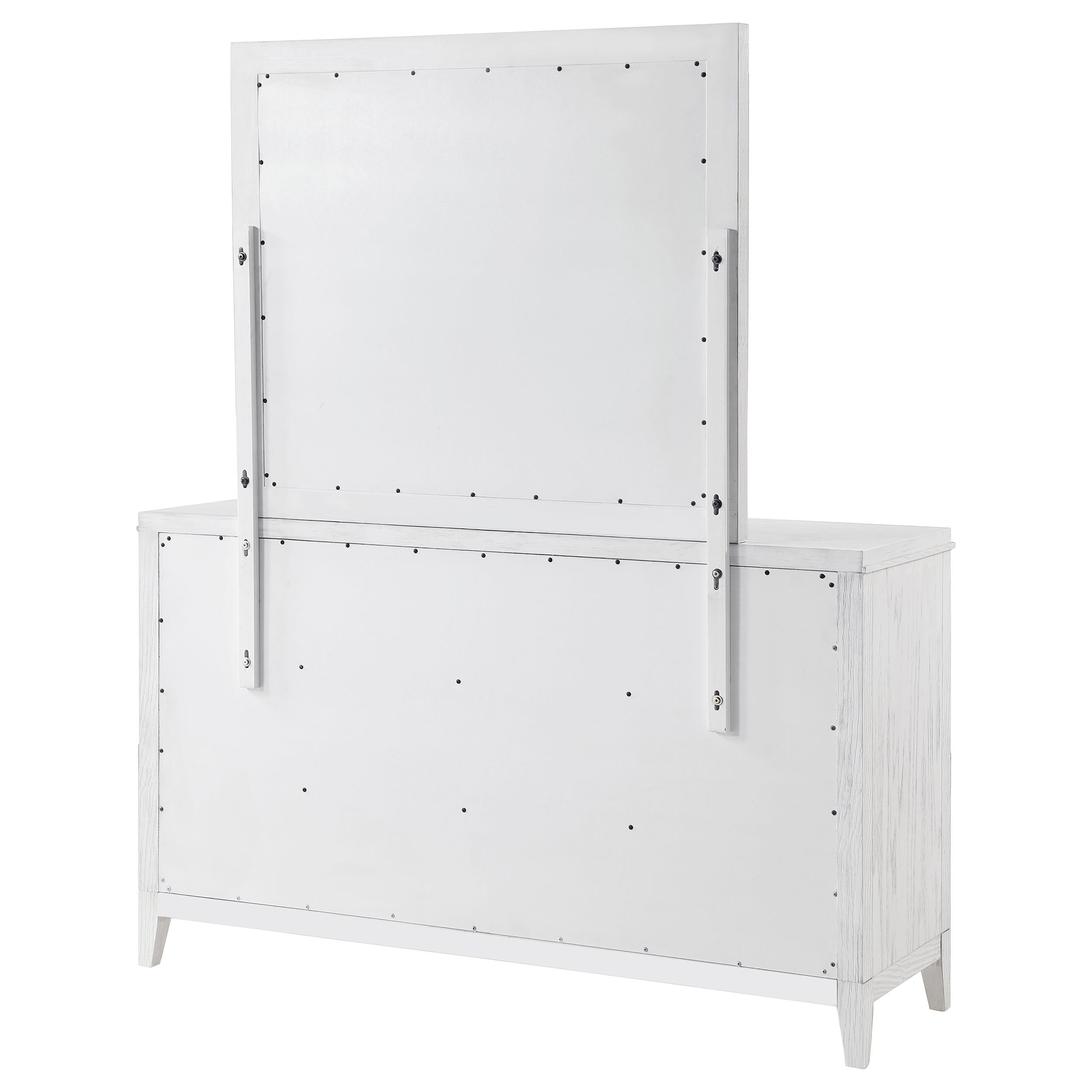 Coaster Furniture Marielle 224843M 6-Drawer Dresser with Mirror - Distressed White IMAGE 7
