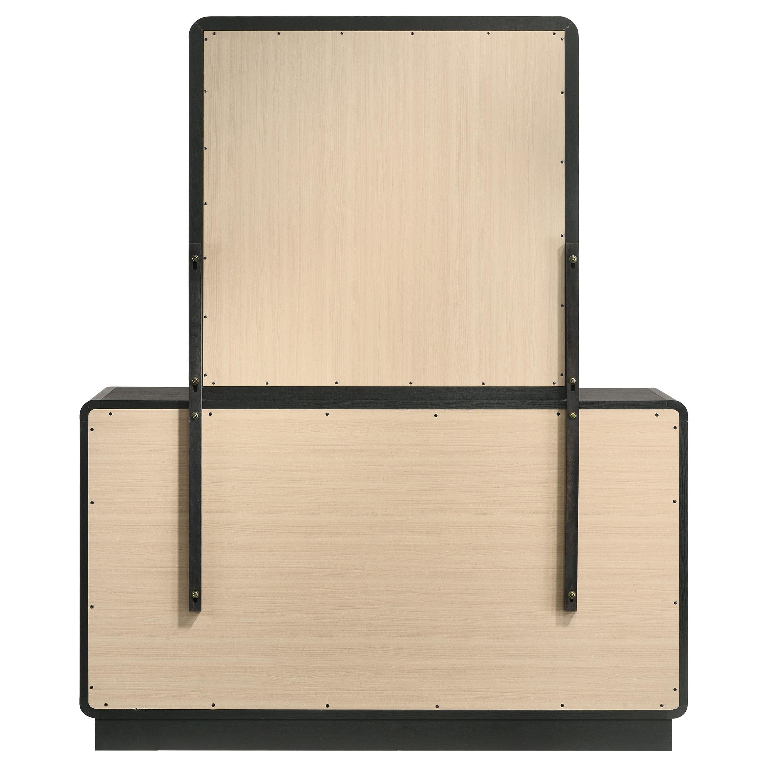 Coaster Furniture Cavelle 223663M 6-Drawer Dresser and Mirror - Black IMAGE 6