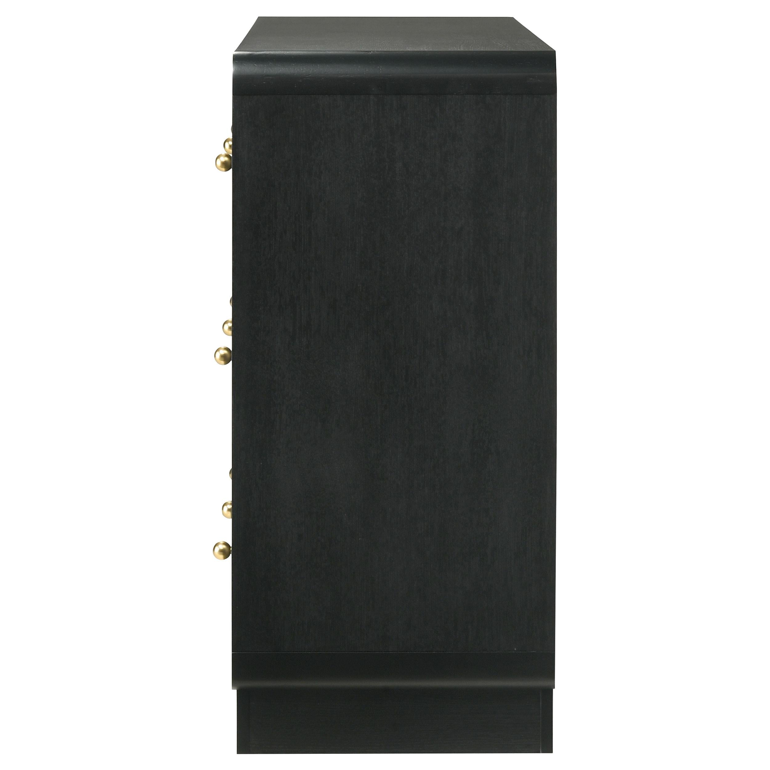 Coaster Furniture Cavelle 223663 6-Drawer Dresser Cabinet - Black IMAGE 4