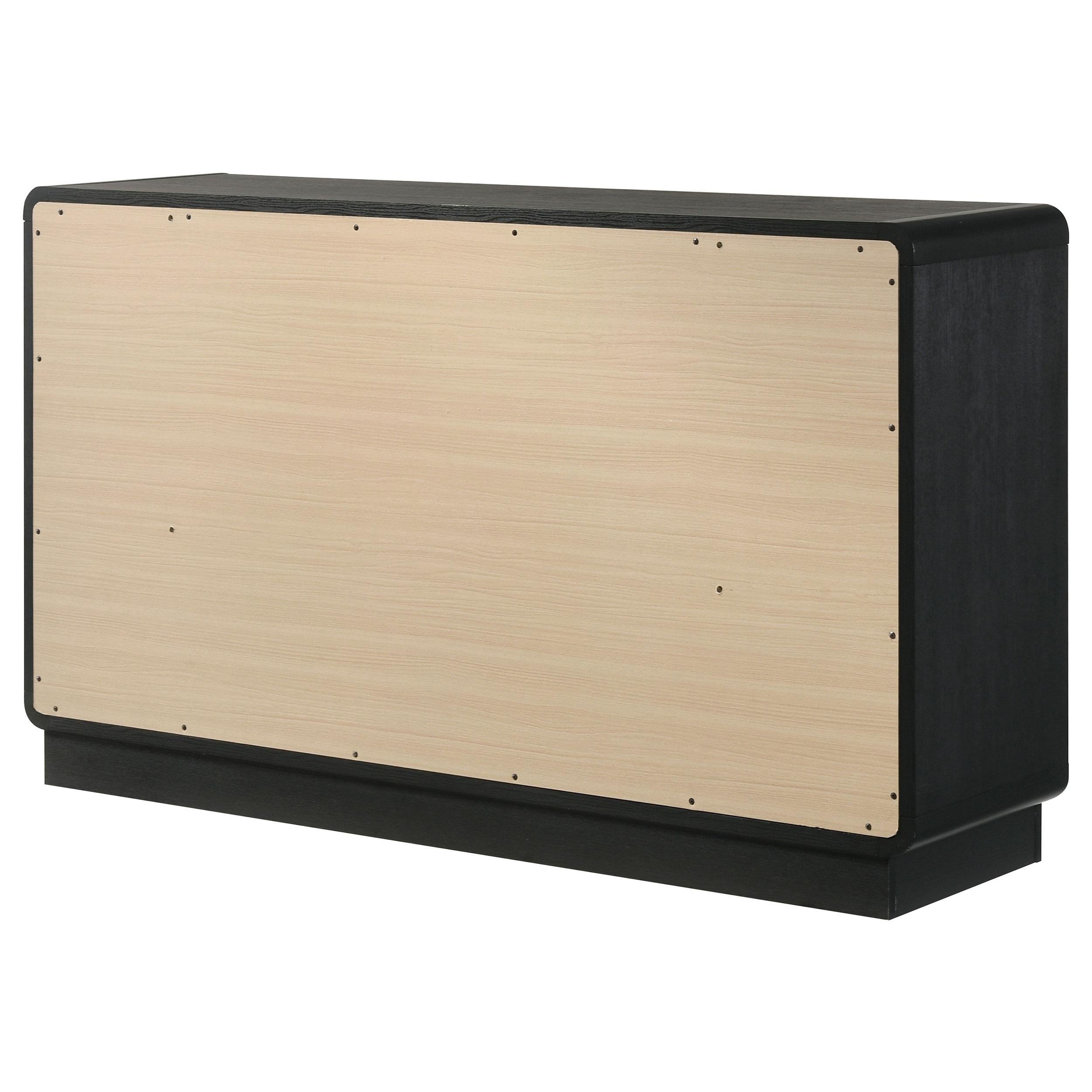 Coaster Furniture Cavelle 223663 6-Drawer Dresser Cabinet - Black IMAGE 7