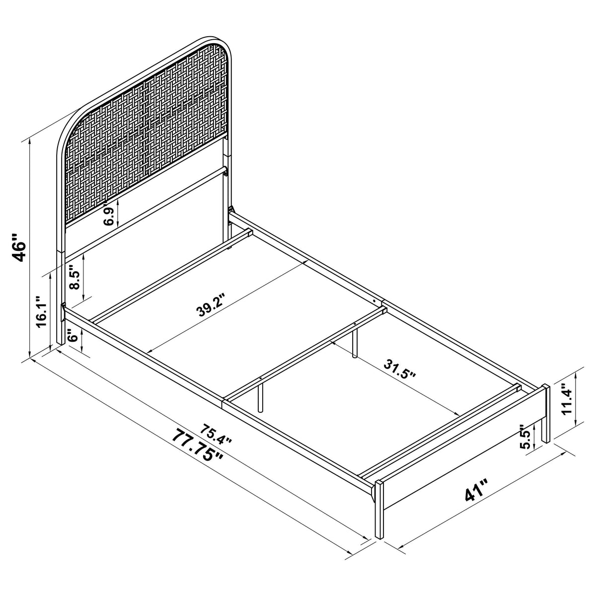 Amherst Twin Bed 360301T