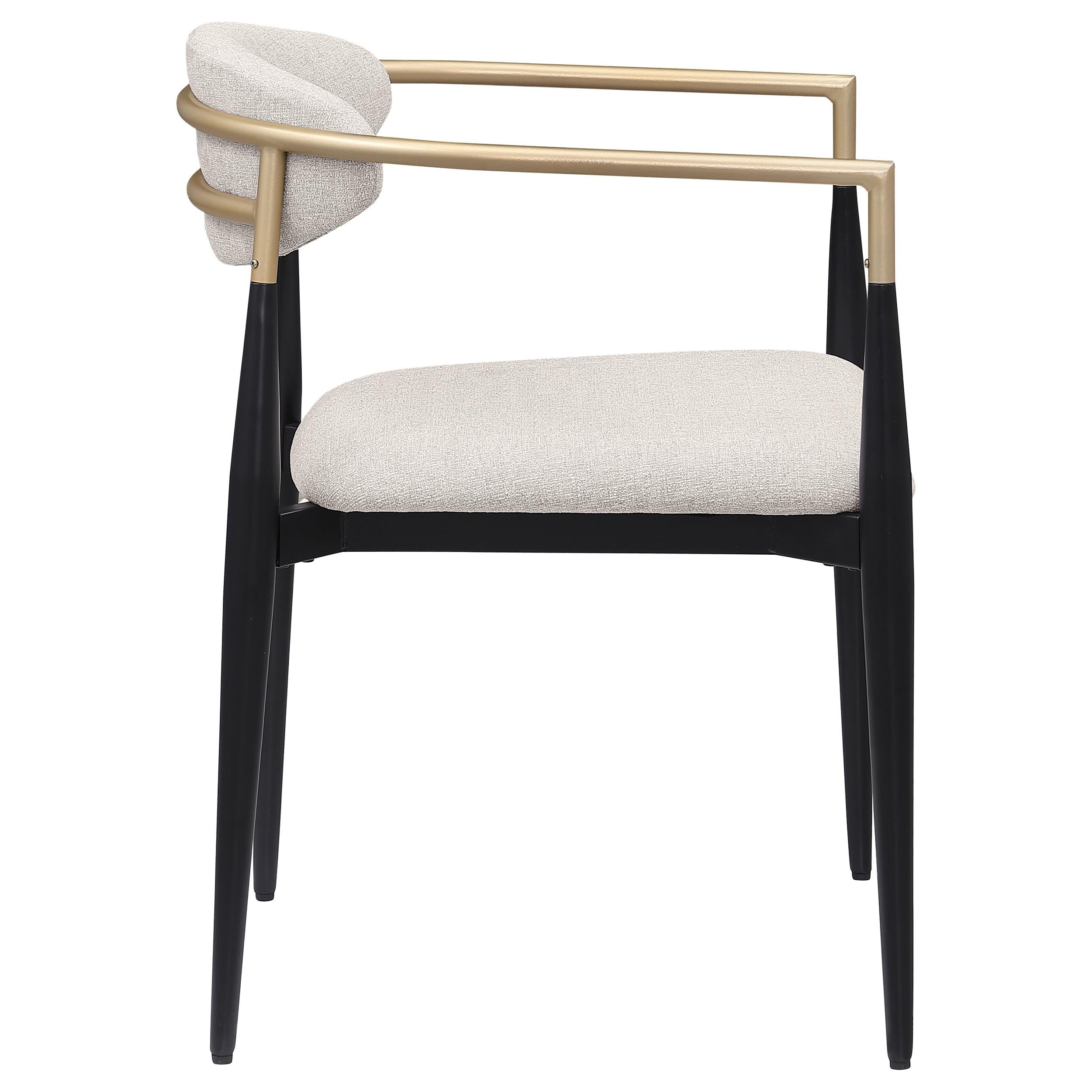 Coaster Furniture Alexis 182692 Fabric Upholstered Dining Arm Chair - Beige (Set of 2) IMAGE 7
