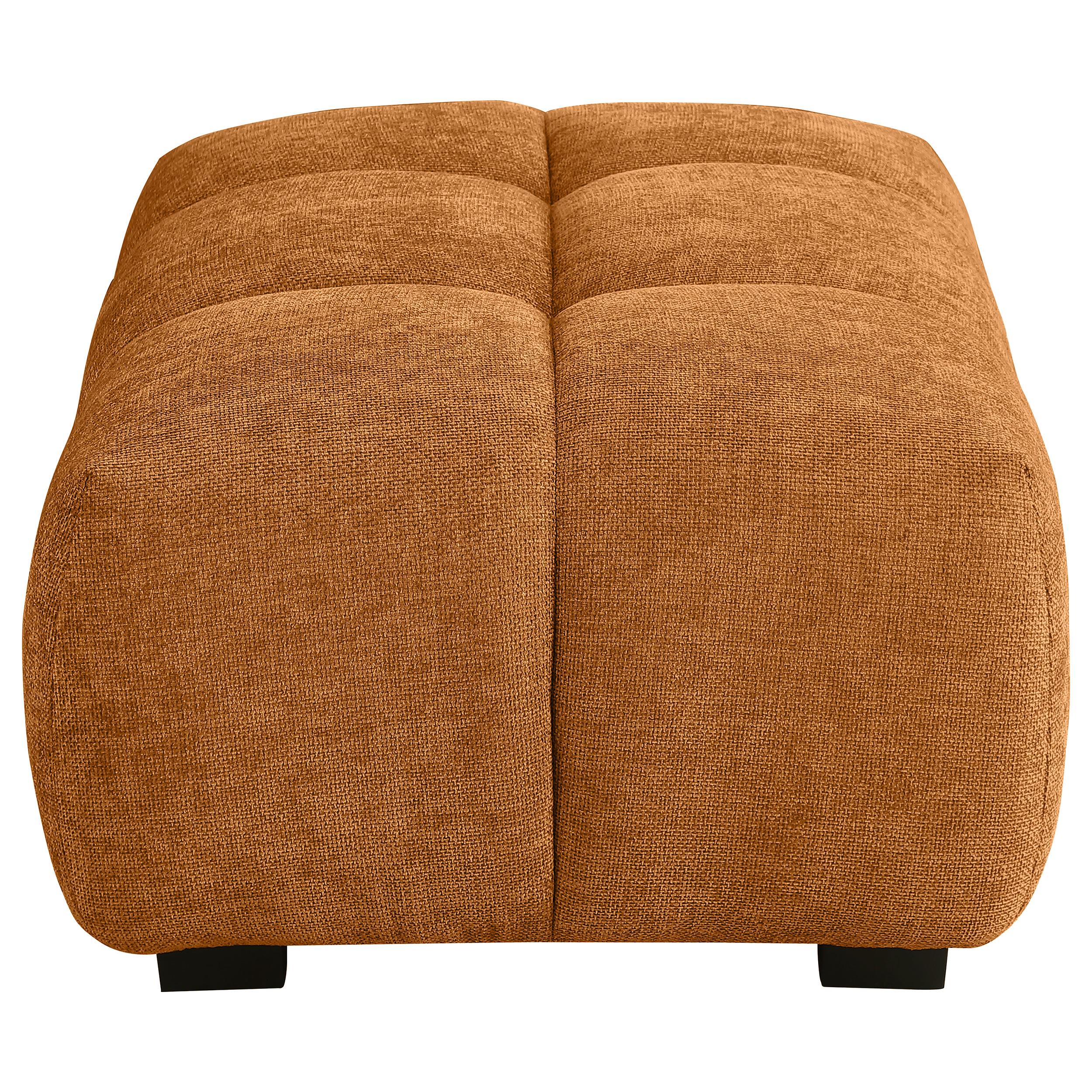 Coaster Furniture Camacho 503974 Rectangular Upholstered Tufted Ottoman - Orange IMAGE 4