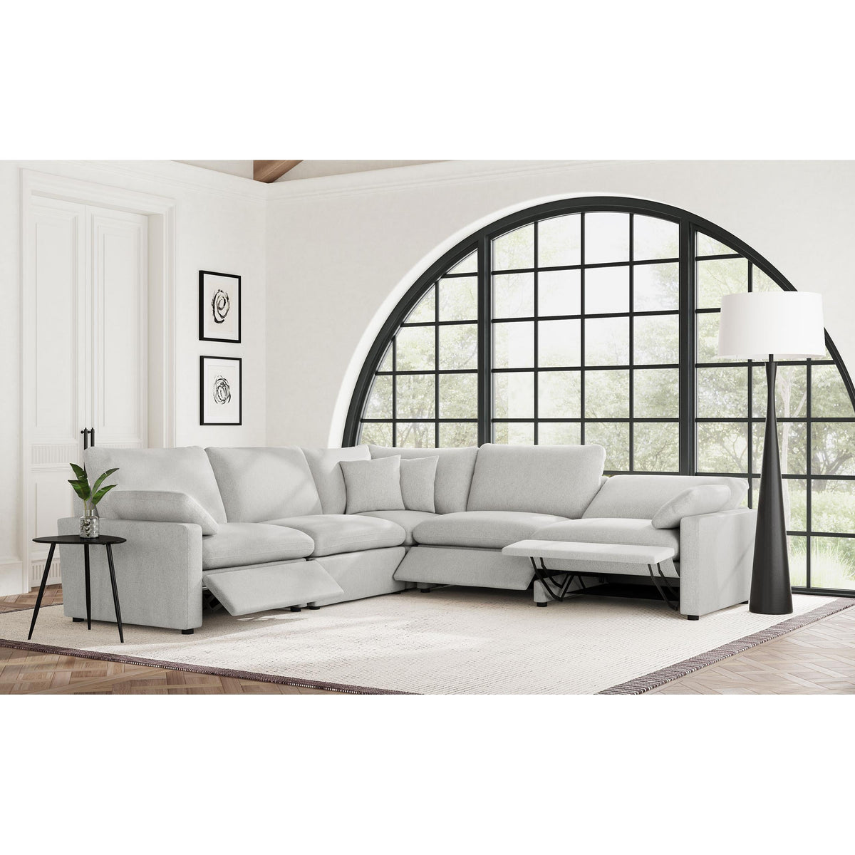 Collins Power Reclining Fabric 5 pc Sectional 609560P