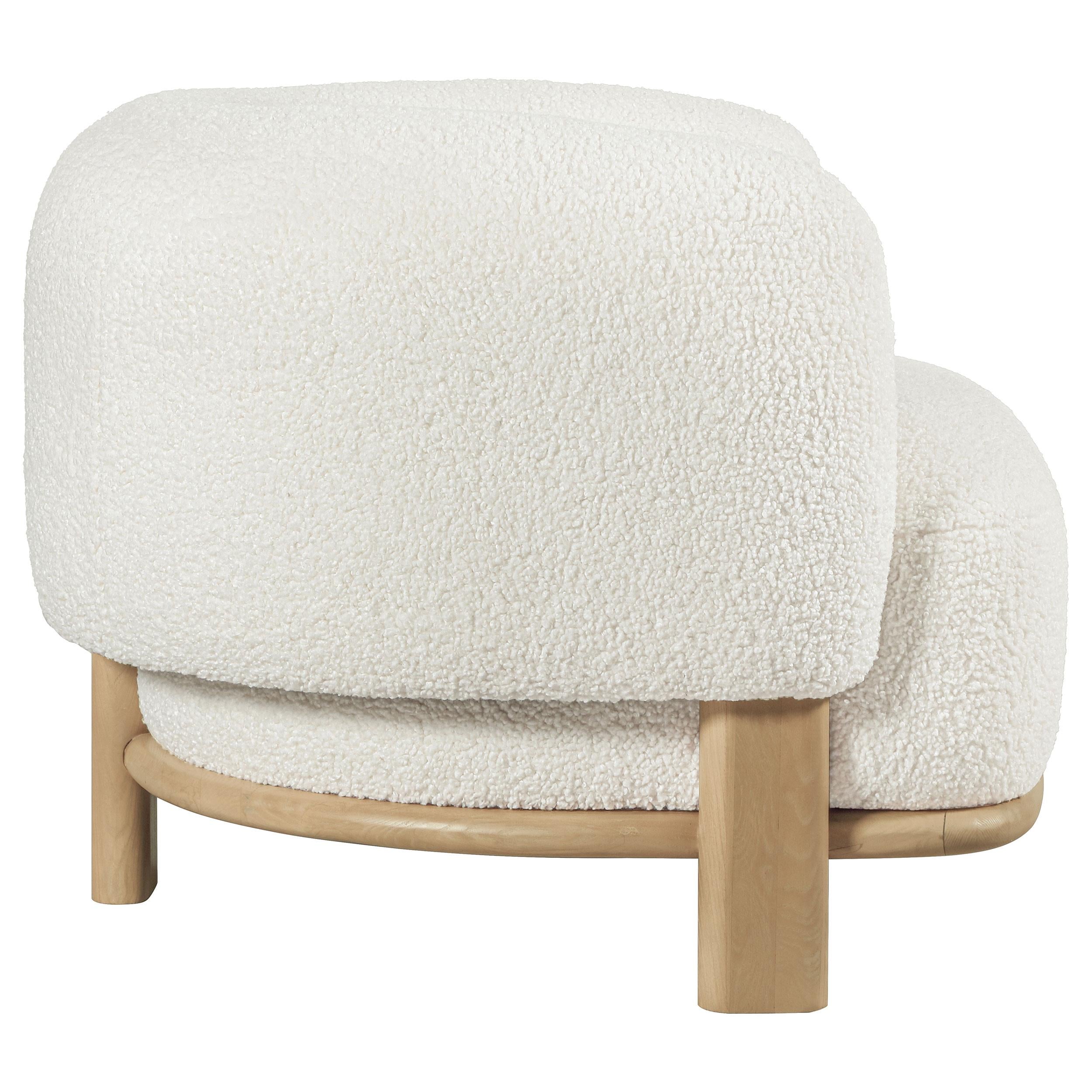 Coaster Furniture Lawler 903169 Upholstered Barrel Back Accent Chair - Ivory IMAGE 8
