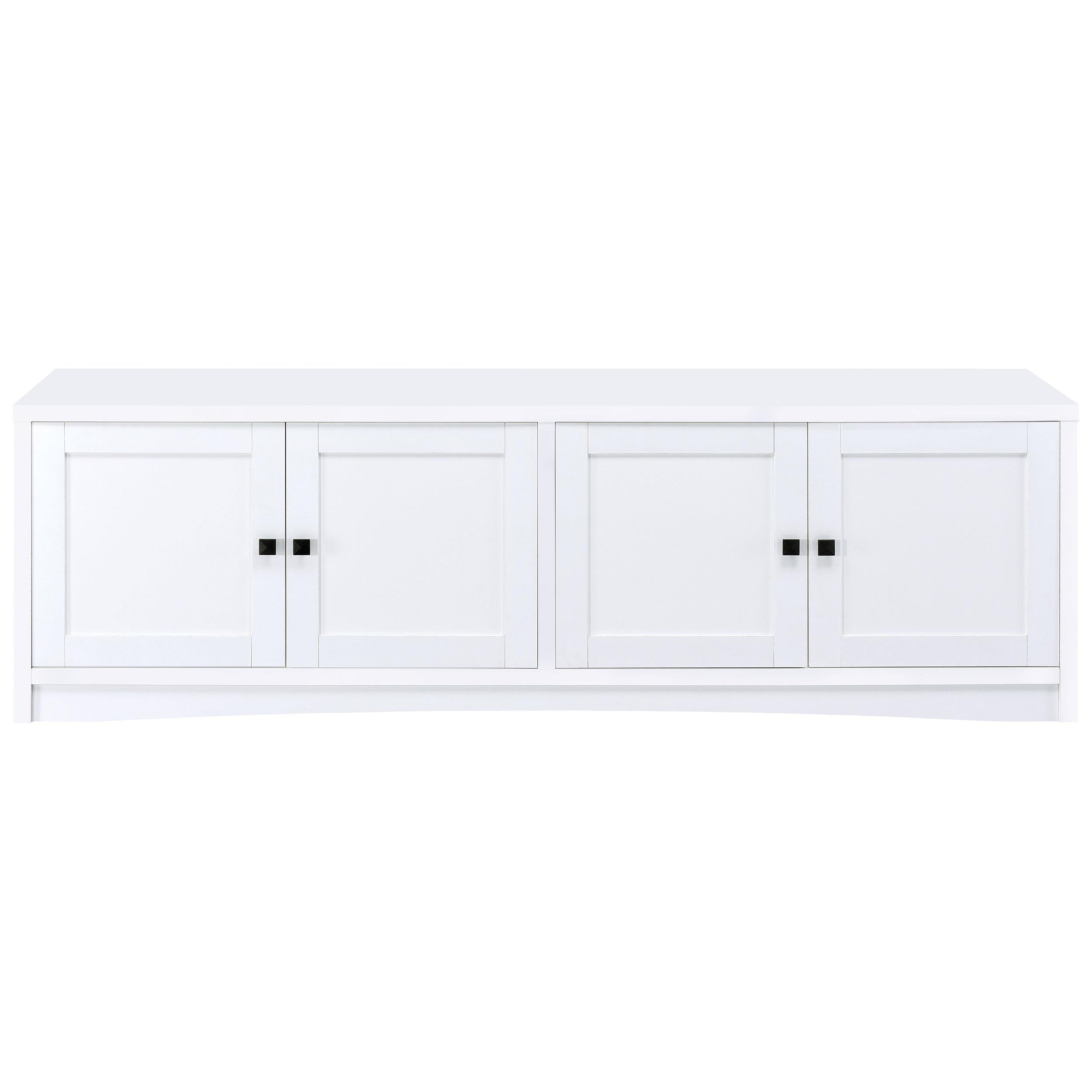 Coaster Furniture Laughlin 724113 4-door Engineered Wood 78-inch TV Stand - White IMAGE 3