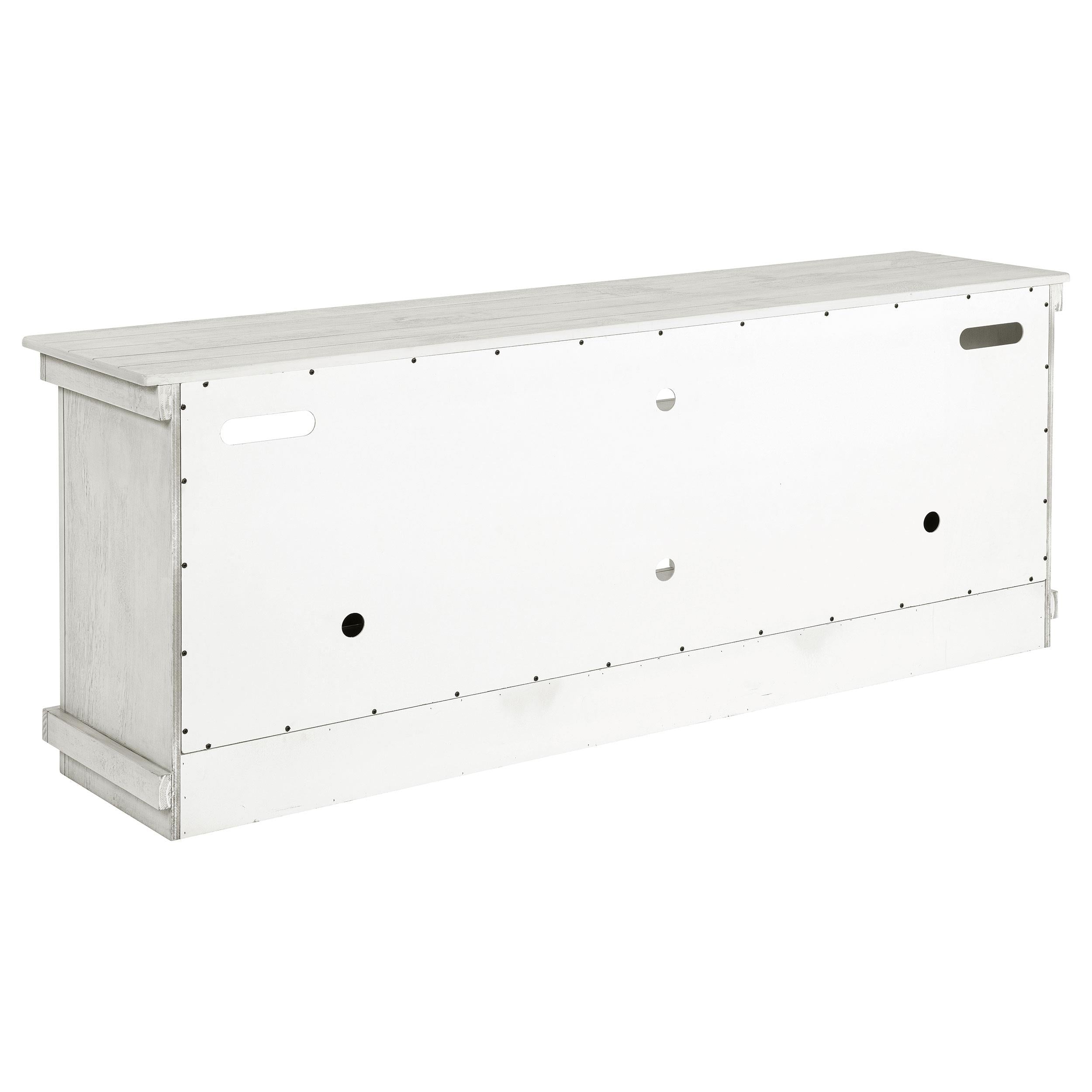 Coaster Furniture Payne 710053 70-inch TV Stand Media Console - Distressed White IMAGE 6