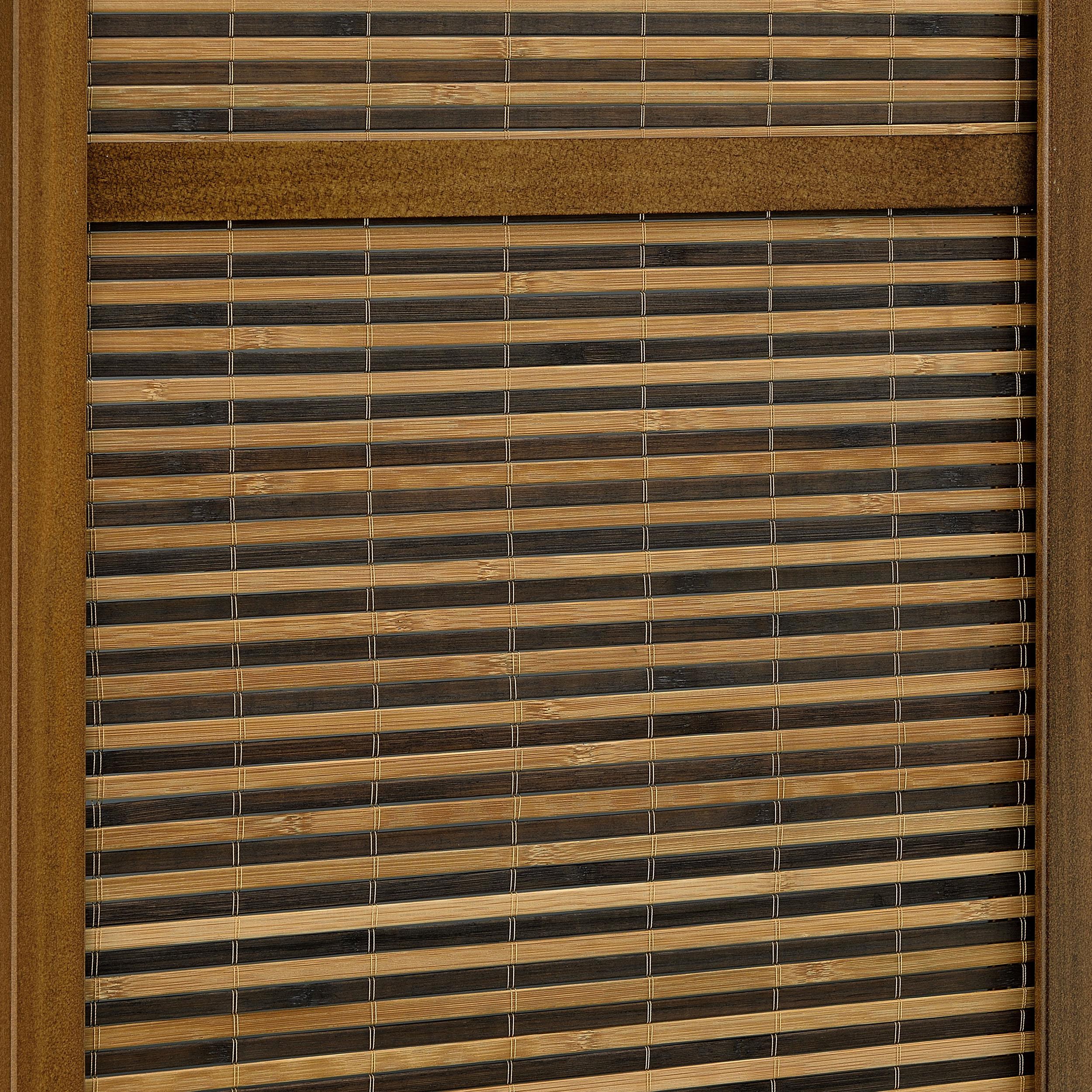 Coaster Furniture Browning 961638 4-panel Bamboo Room Divider Folding Screen - Walnut IMAGE 6