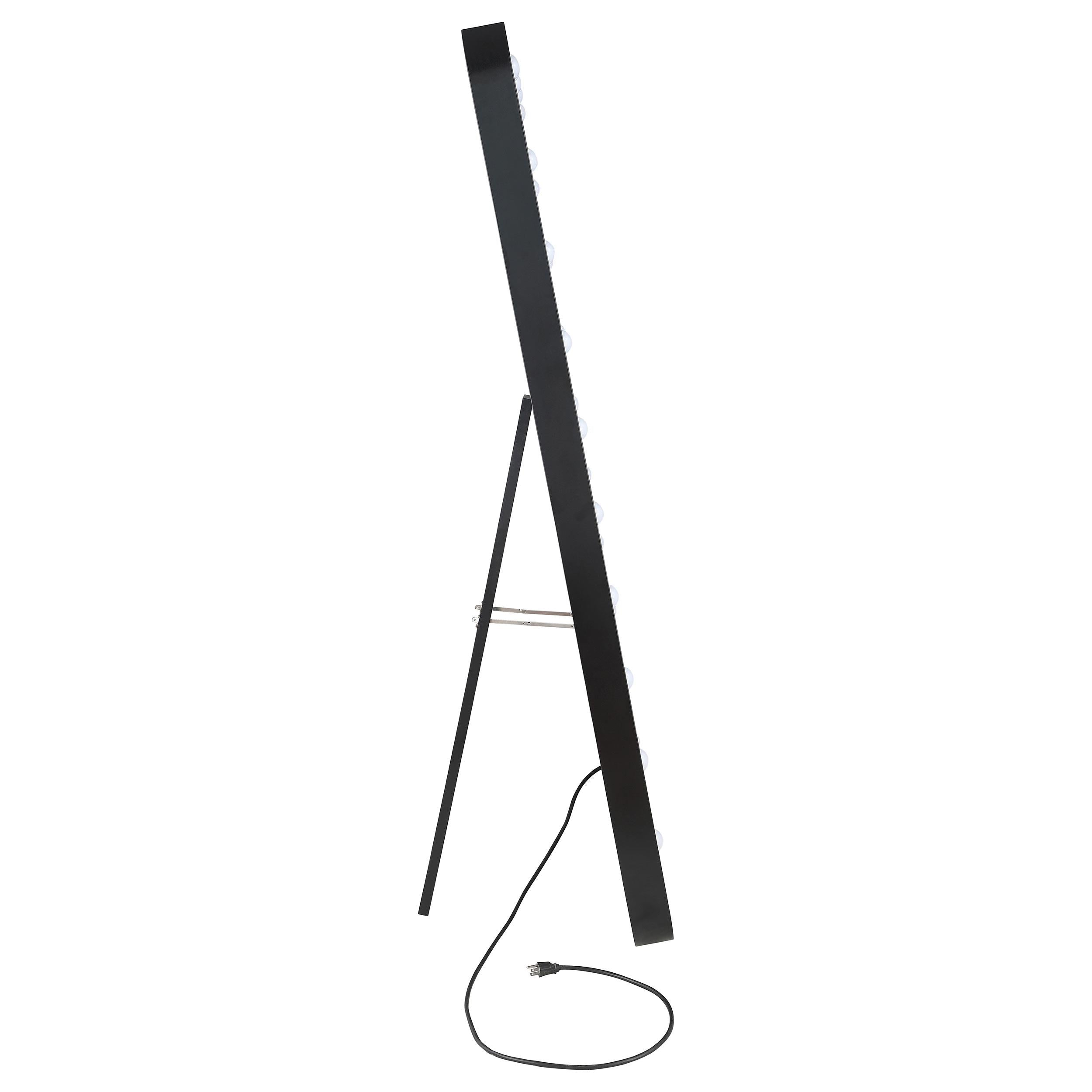 Coaster Furniture Canton 961577 32 x 71 Inch LED Standing Mirror with Speakers - Black IMAGE 7
