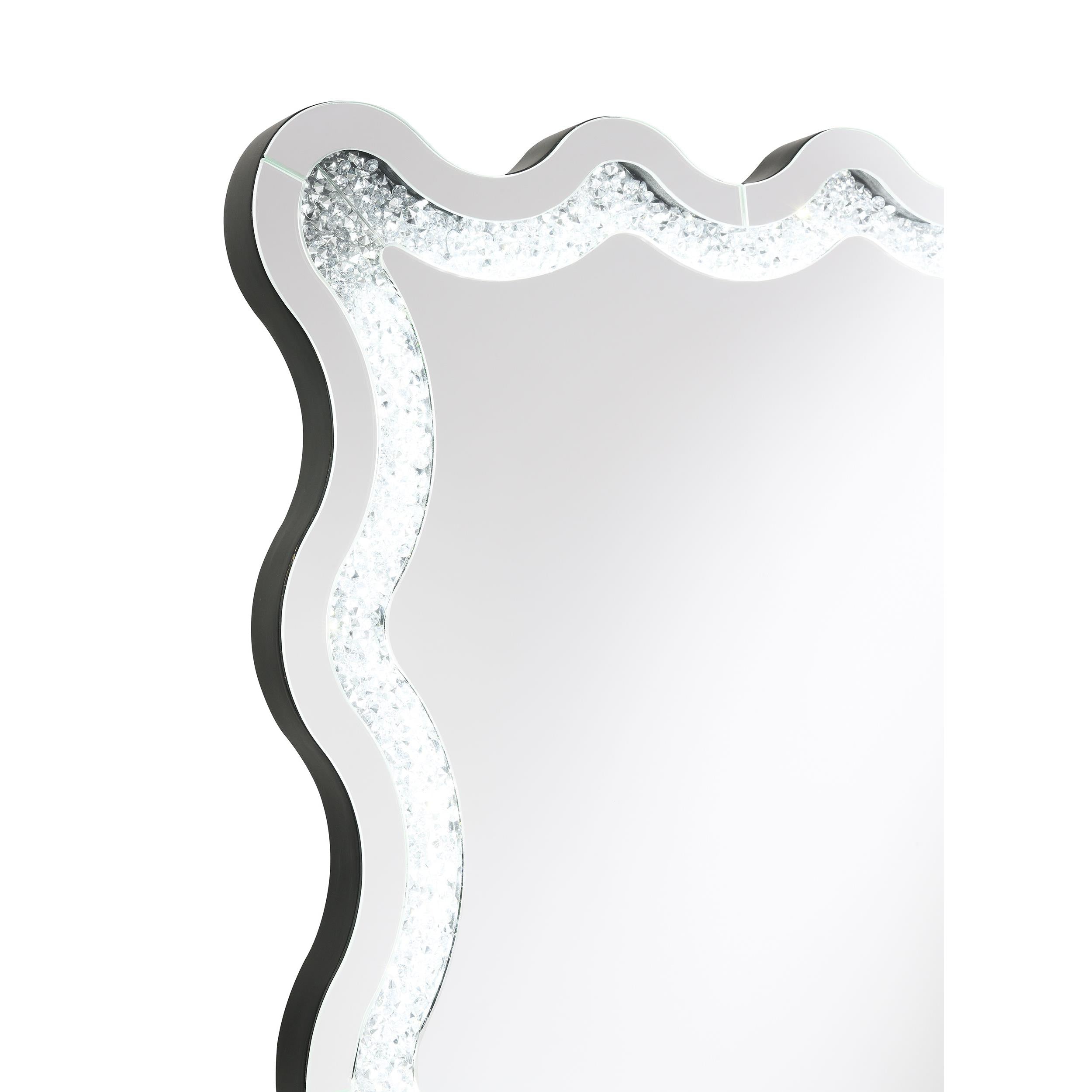 Coaster Furniture Brixey 961473 24 x 63 Inch LED Lighting Standing Floor Mirror - Black IMAGE 19