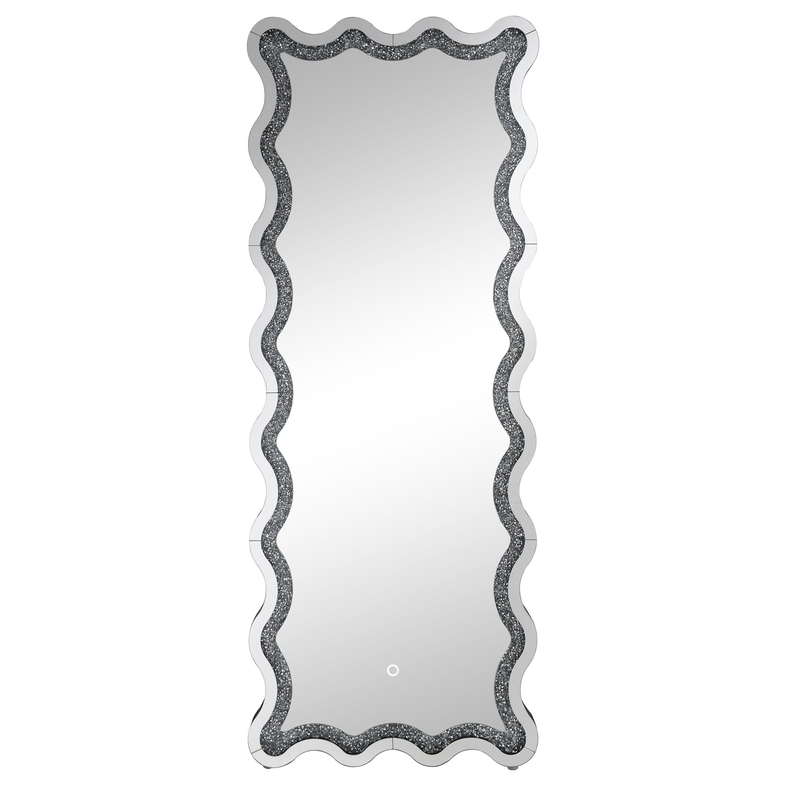 Coaster Furniture Brixey 961473 24 x 63 Inch LED Lighting Standing Floor Mirror - Black IMAGE 5