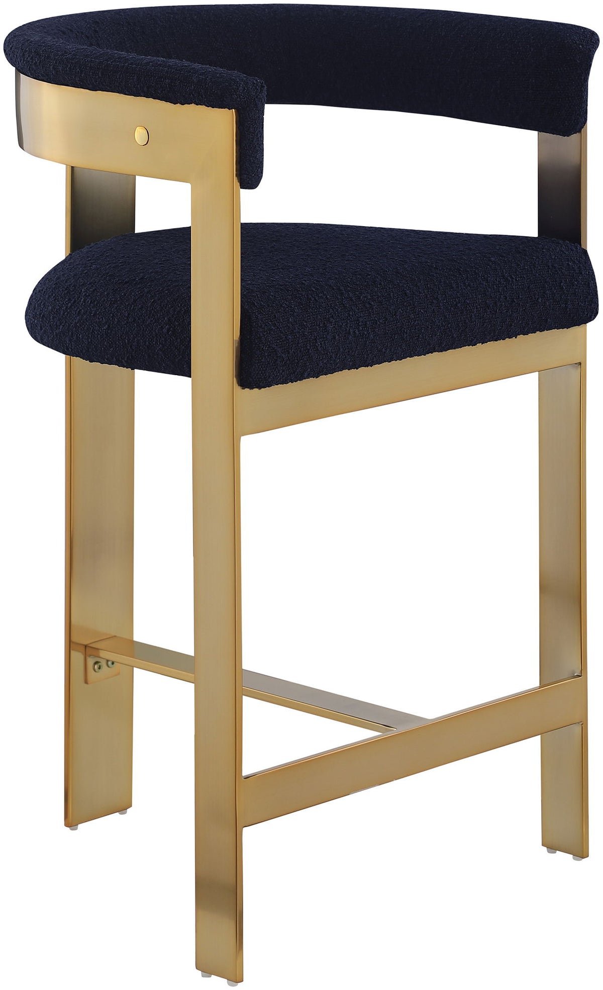 Romeo - Boucle Counter Stool With Gold Base (Set of 2)