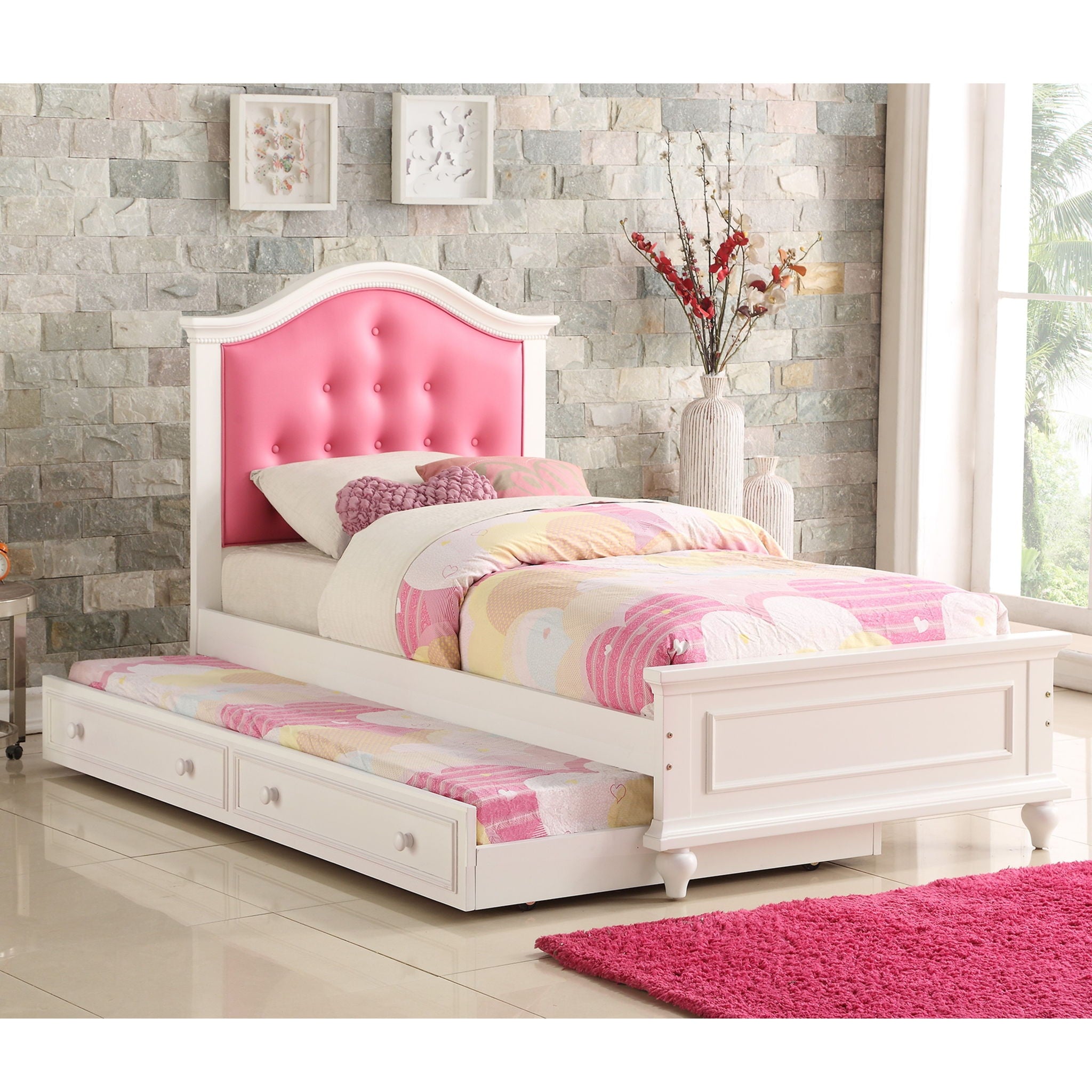 Contemporary Style Bed With Trundle