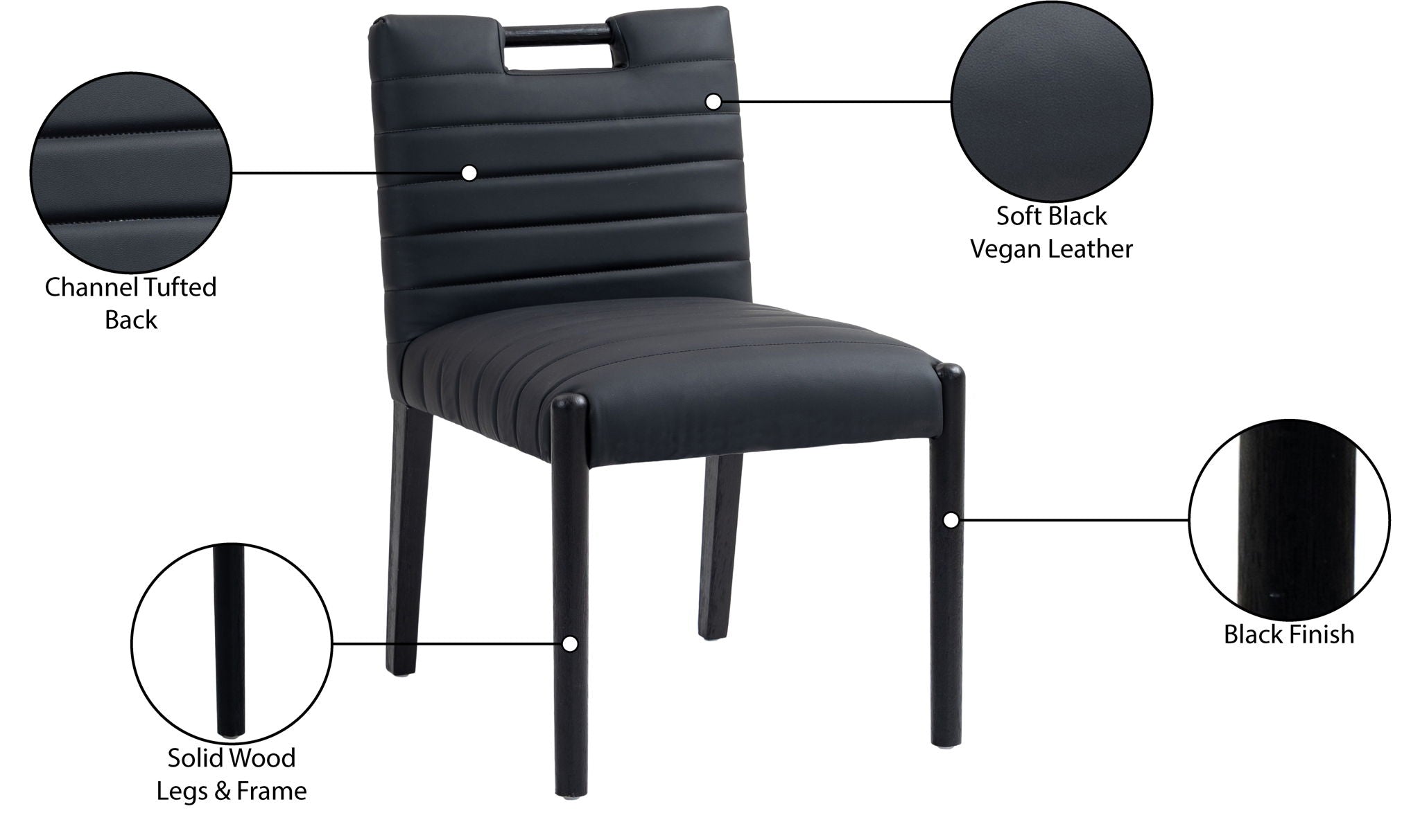 Aimee - Dining Side Chair (Set of 2) - Black Legs