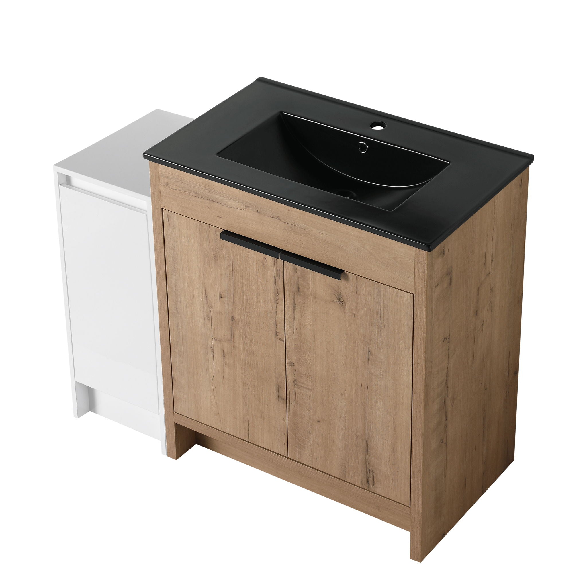 Freestanding Bathroom Vanity & Sink And Storage Cabinets, Soft Closing Doors