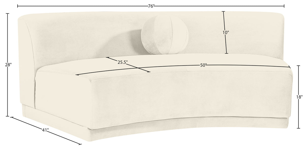Avra - Velvet Performance Fabric Upholstered Armless Sofa