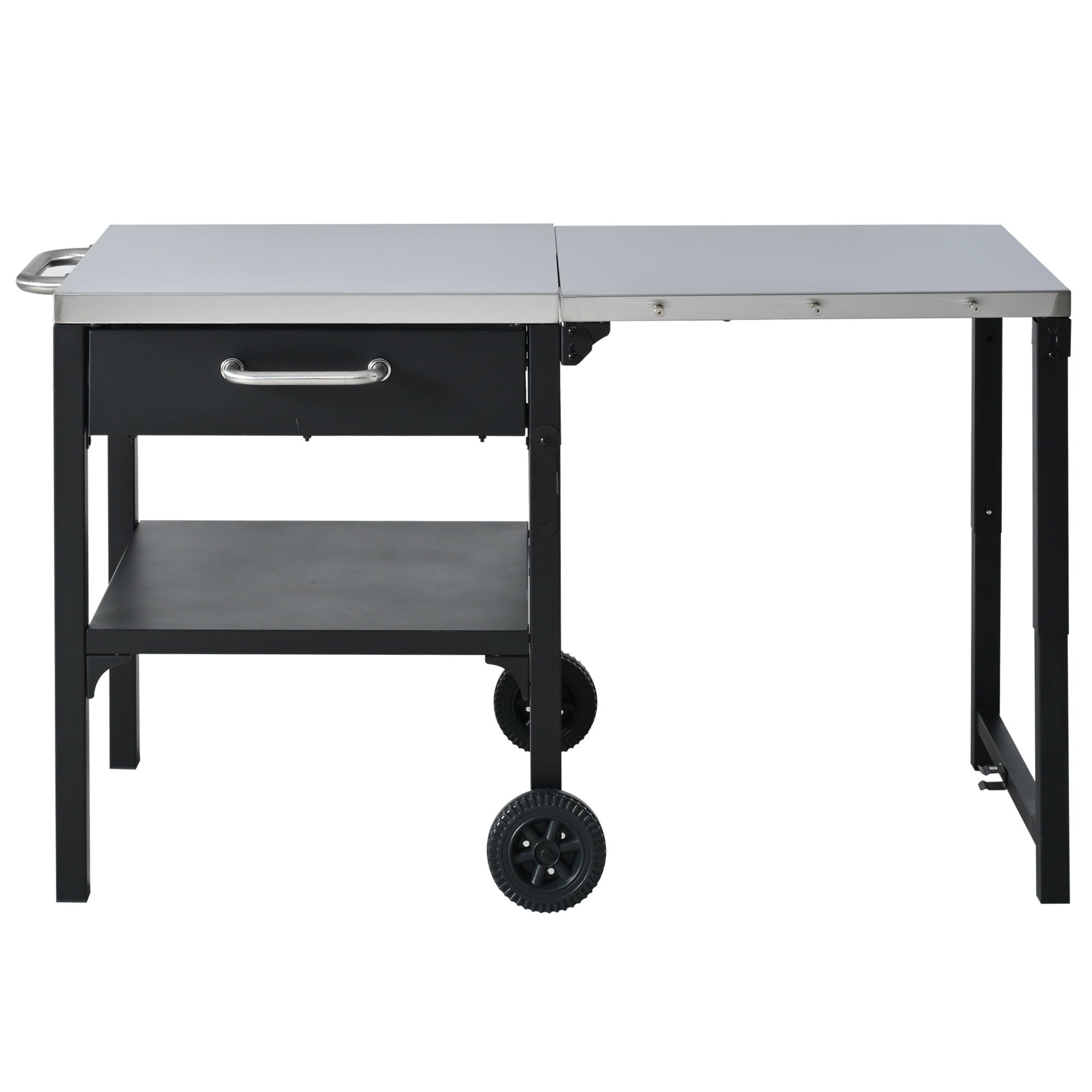 Foldable Outdoor Kitchen Cart With Storage For Patio