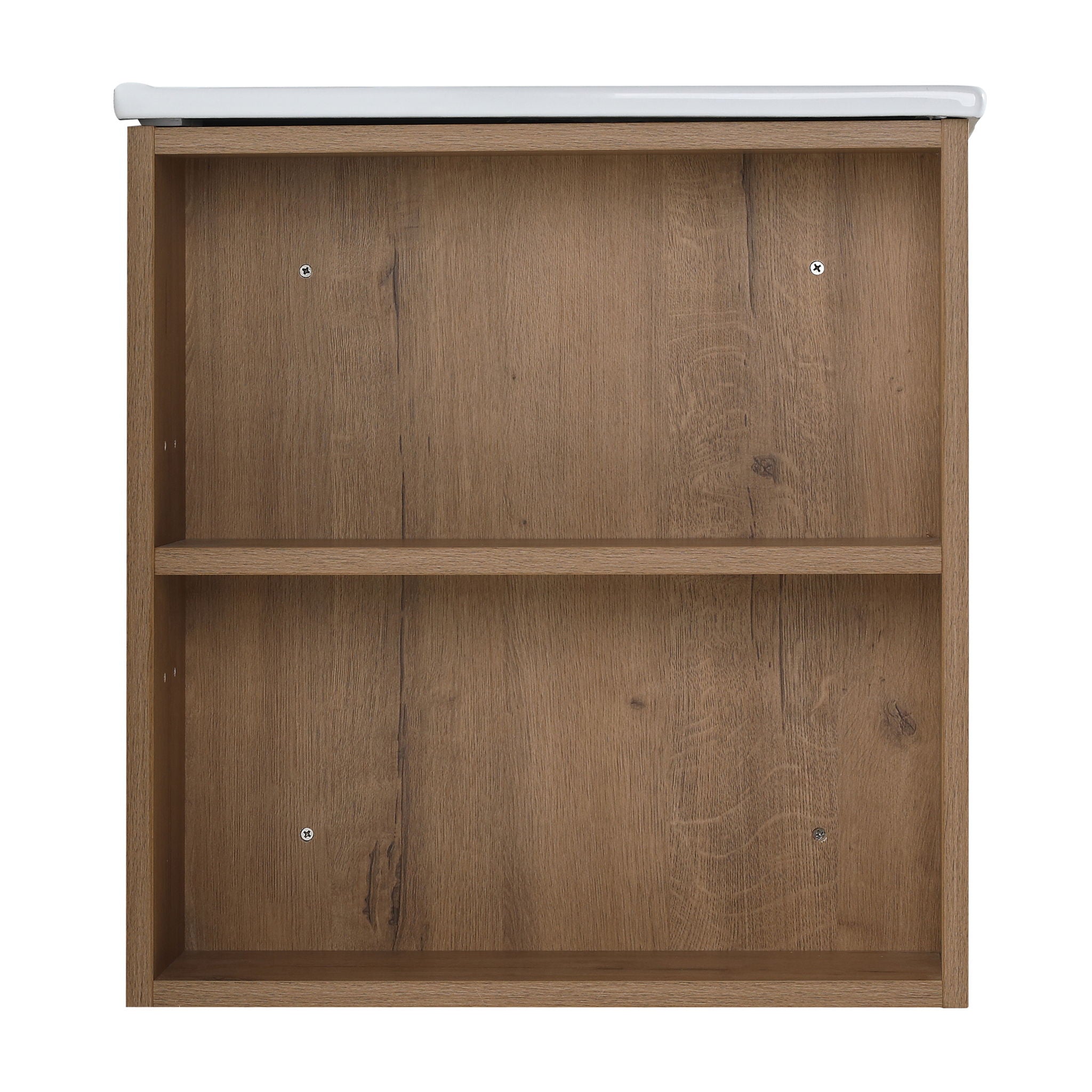 Wall Mounted Bathroom Vanity With Open Shelf, 29" Size (Vanity Only) - Imitative Oak