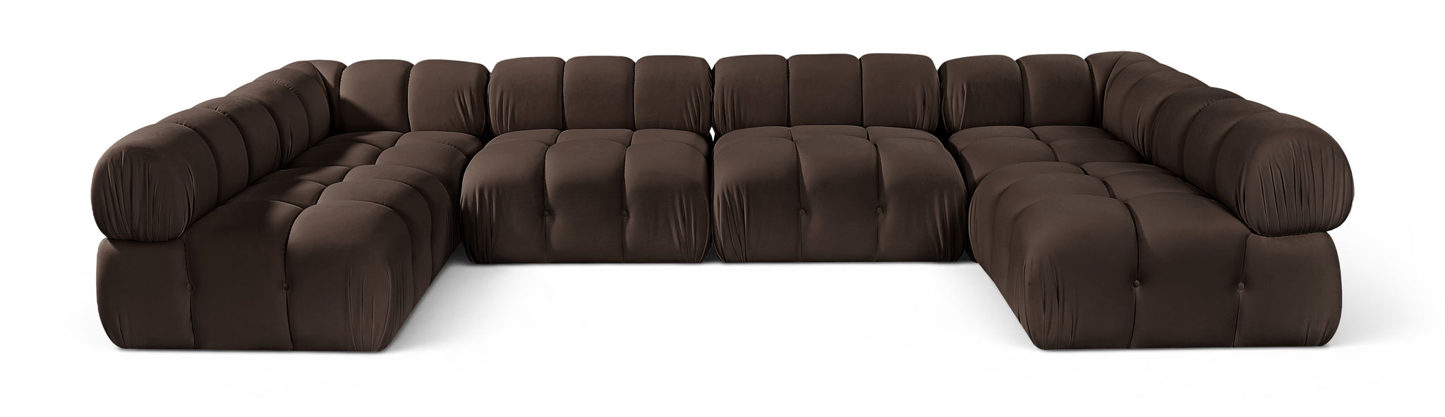 Orin - U-Shaped Velvet 6 Piece Modular Sectional
