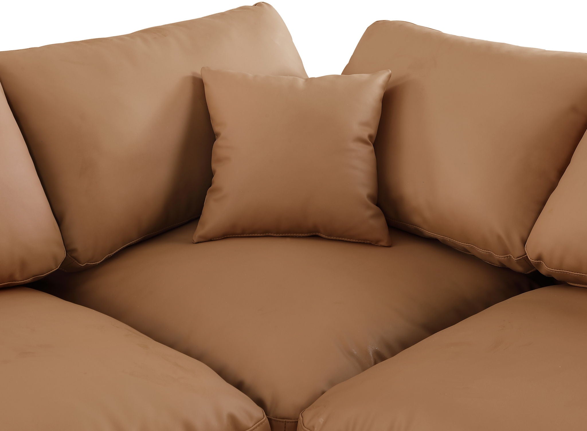 Comfy - 6 Piece Faux Leather Modular Sectional