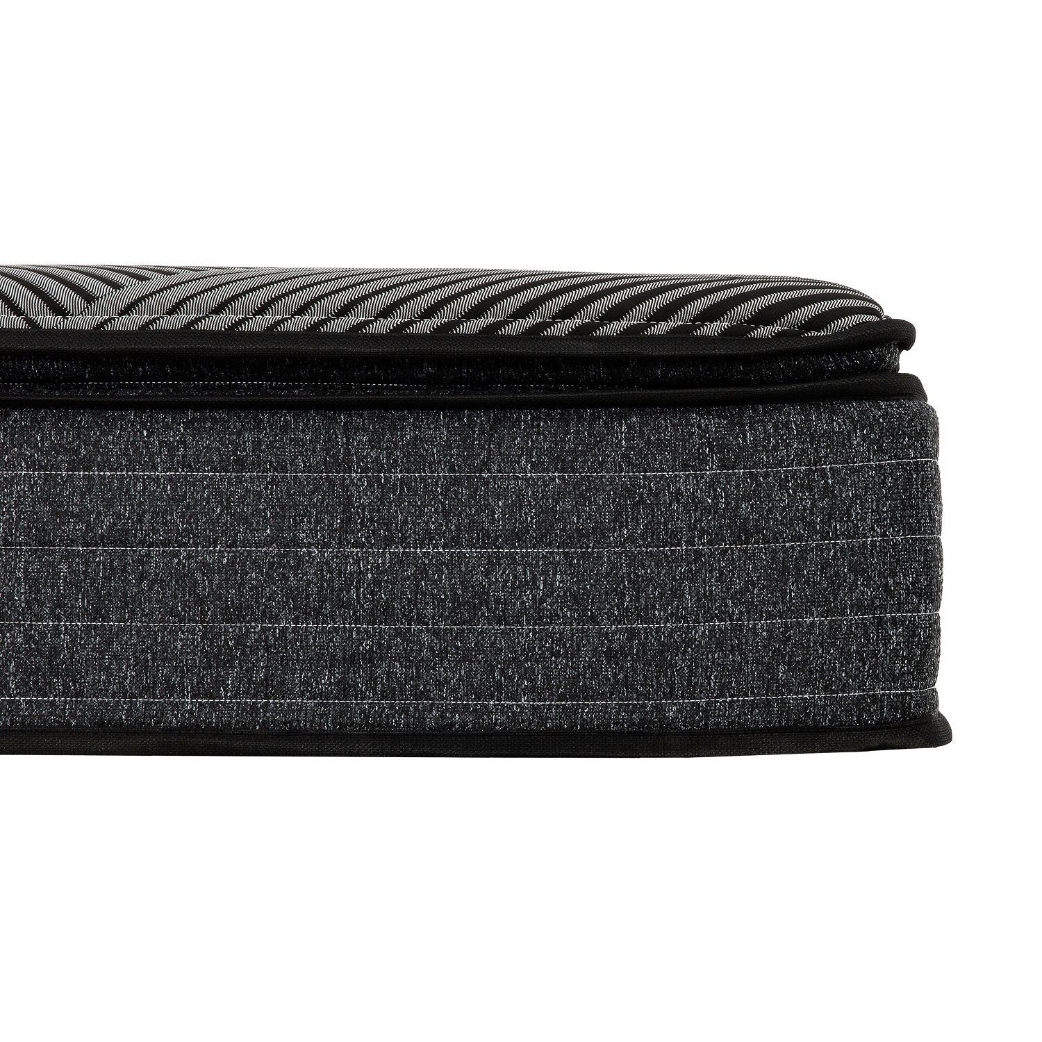 15" Euro Top Gel Memory Foam Hybrid Mattress With Pocket Coils, Cooling & Edge Support - Black - Queen
