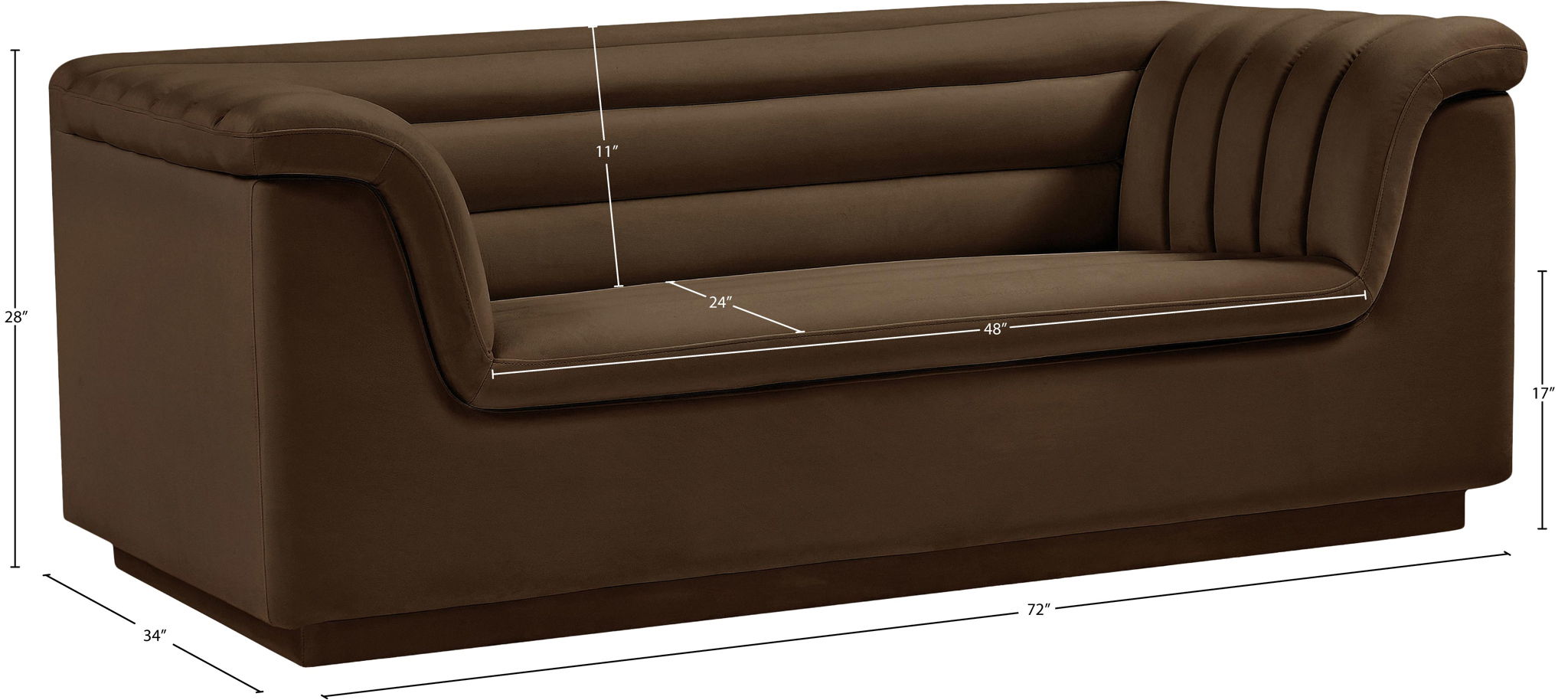 Cascade - Velvet Loveseat
