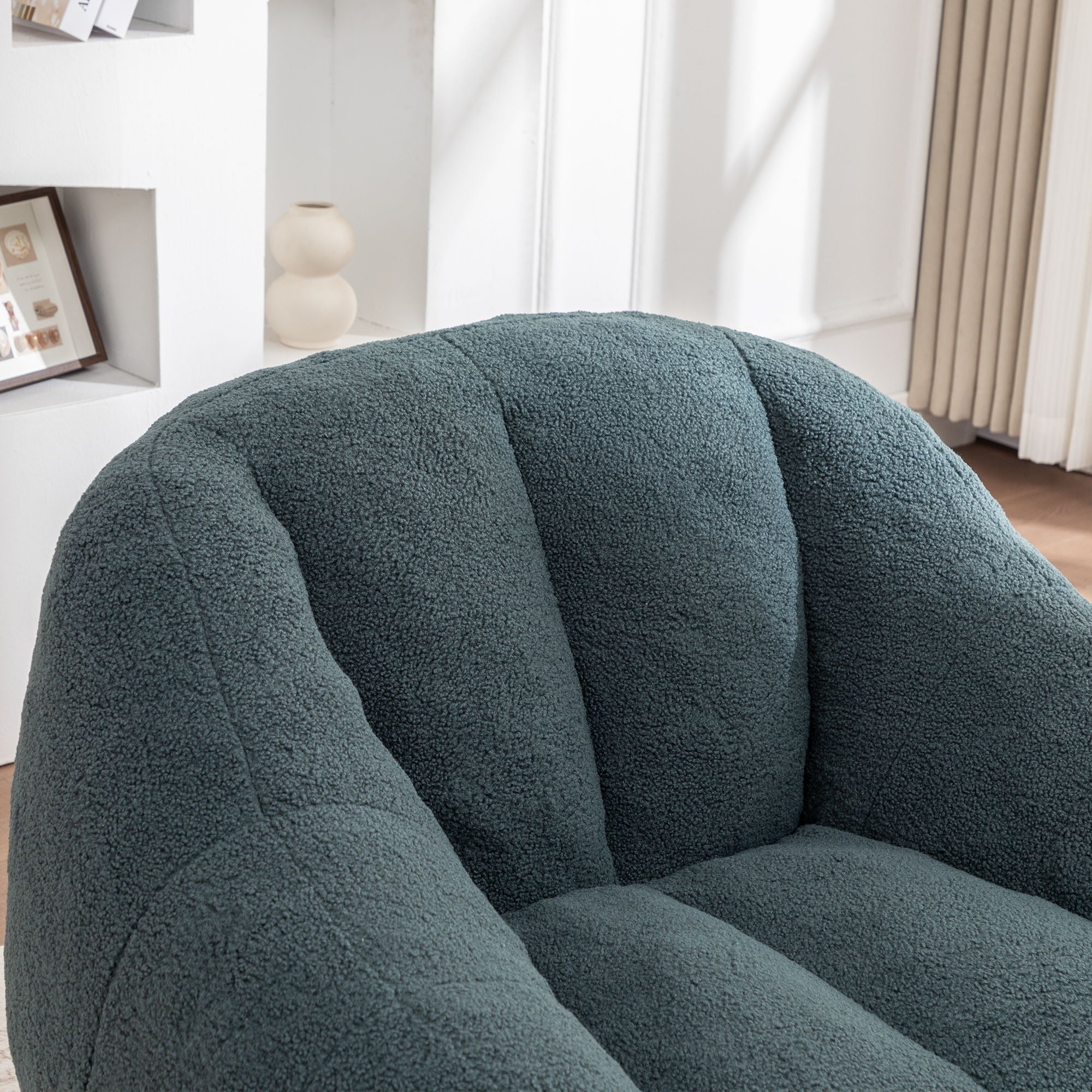 Comfy Bean Bag Chair With Memory Foam Filler, Tufted Soft