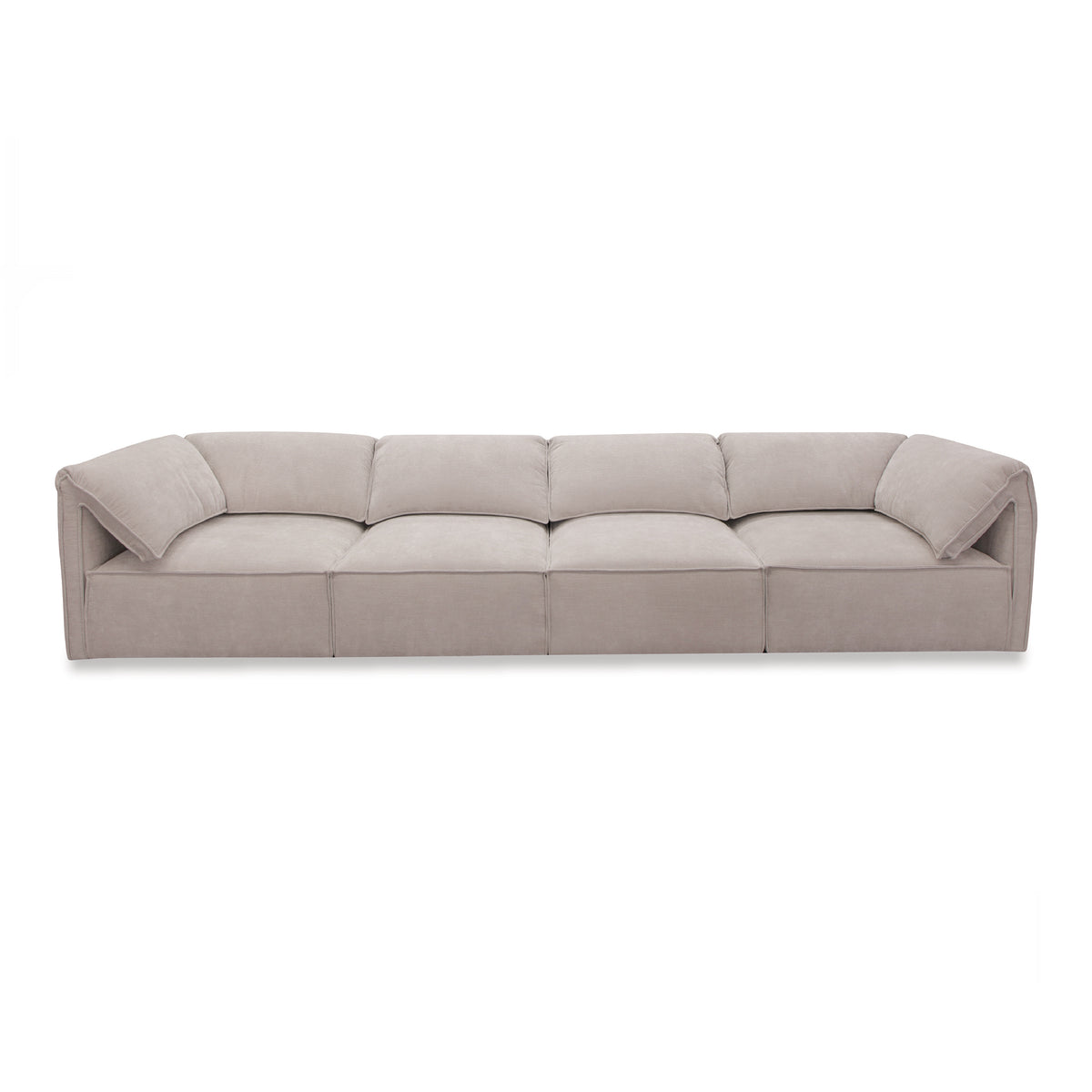 Gene - Modern Light Grey Fabric Modular Sectional Sofa-4-Piece Sectional - original 1