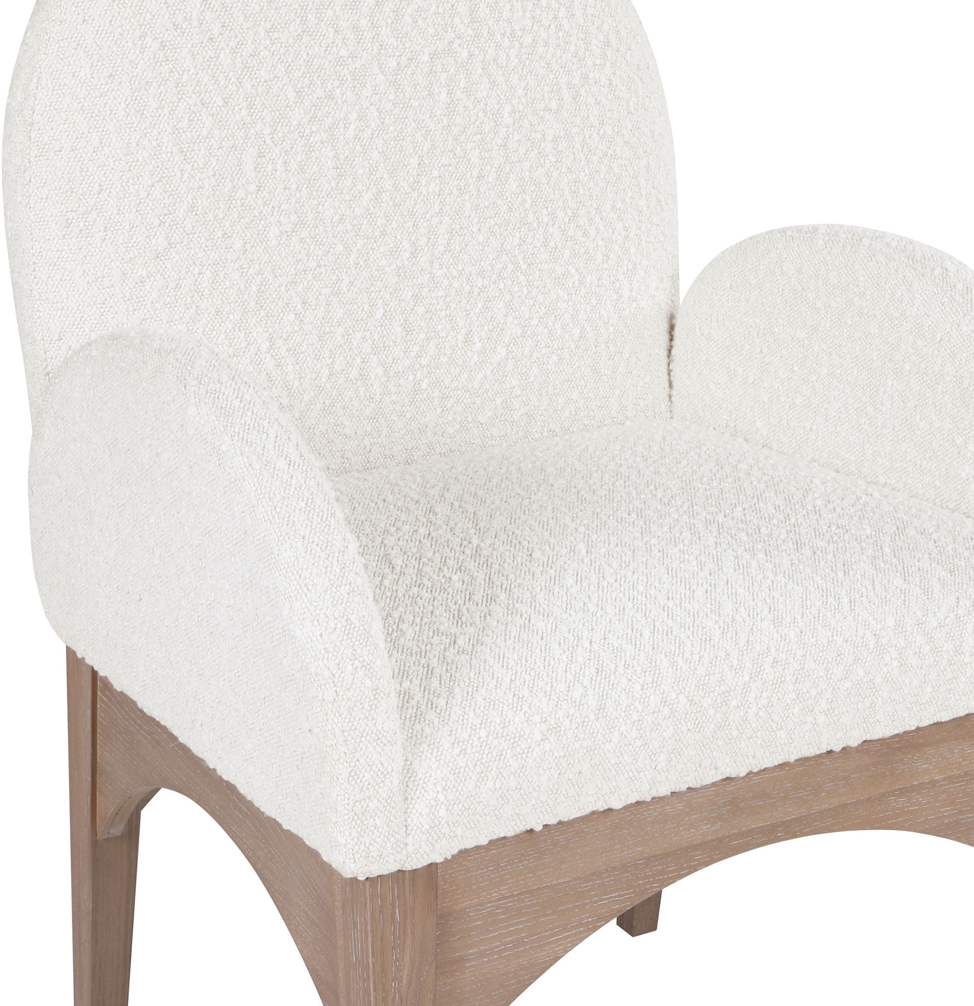 Waldorf - Boucle Dining Arm Chair With Natural Legs