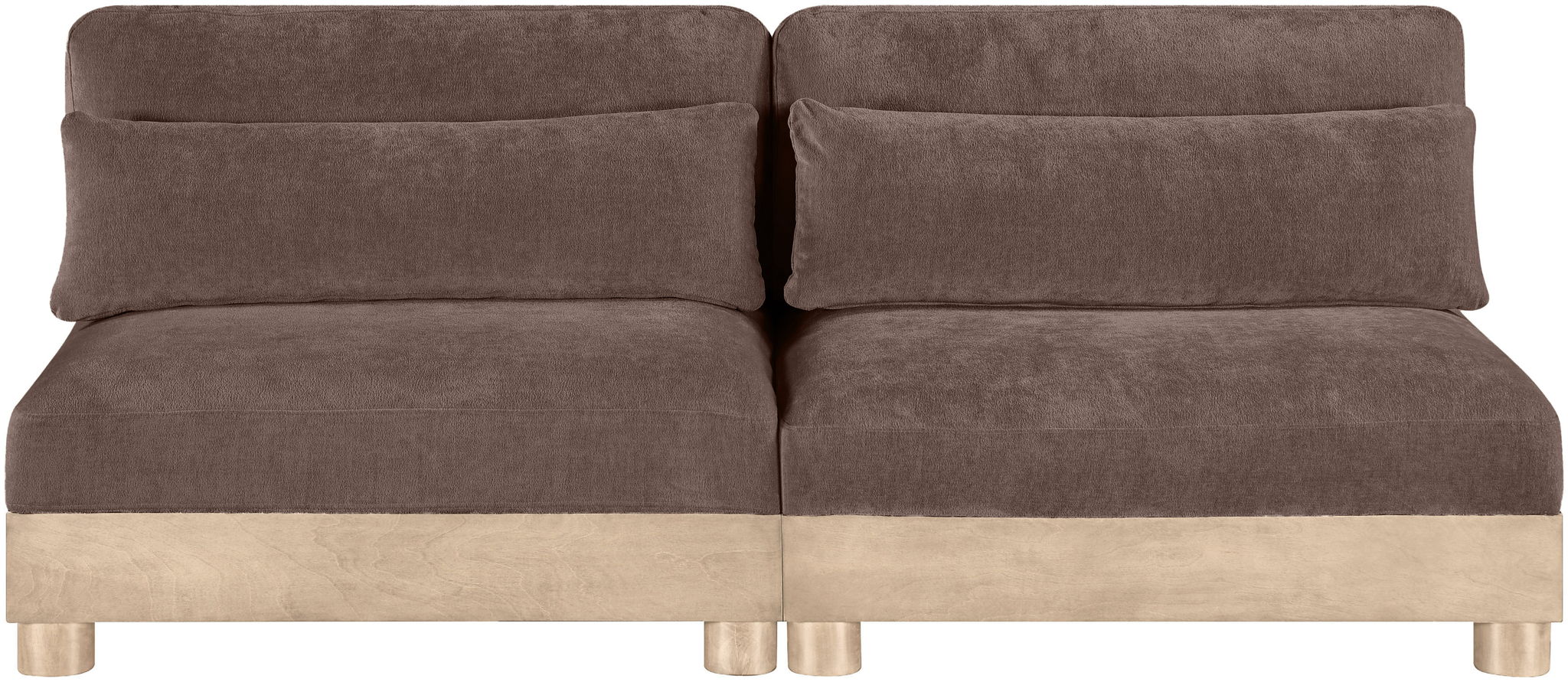 Turin - Chenille Fabric Upholstered Modular Sectional - Brown