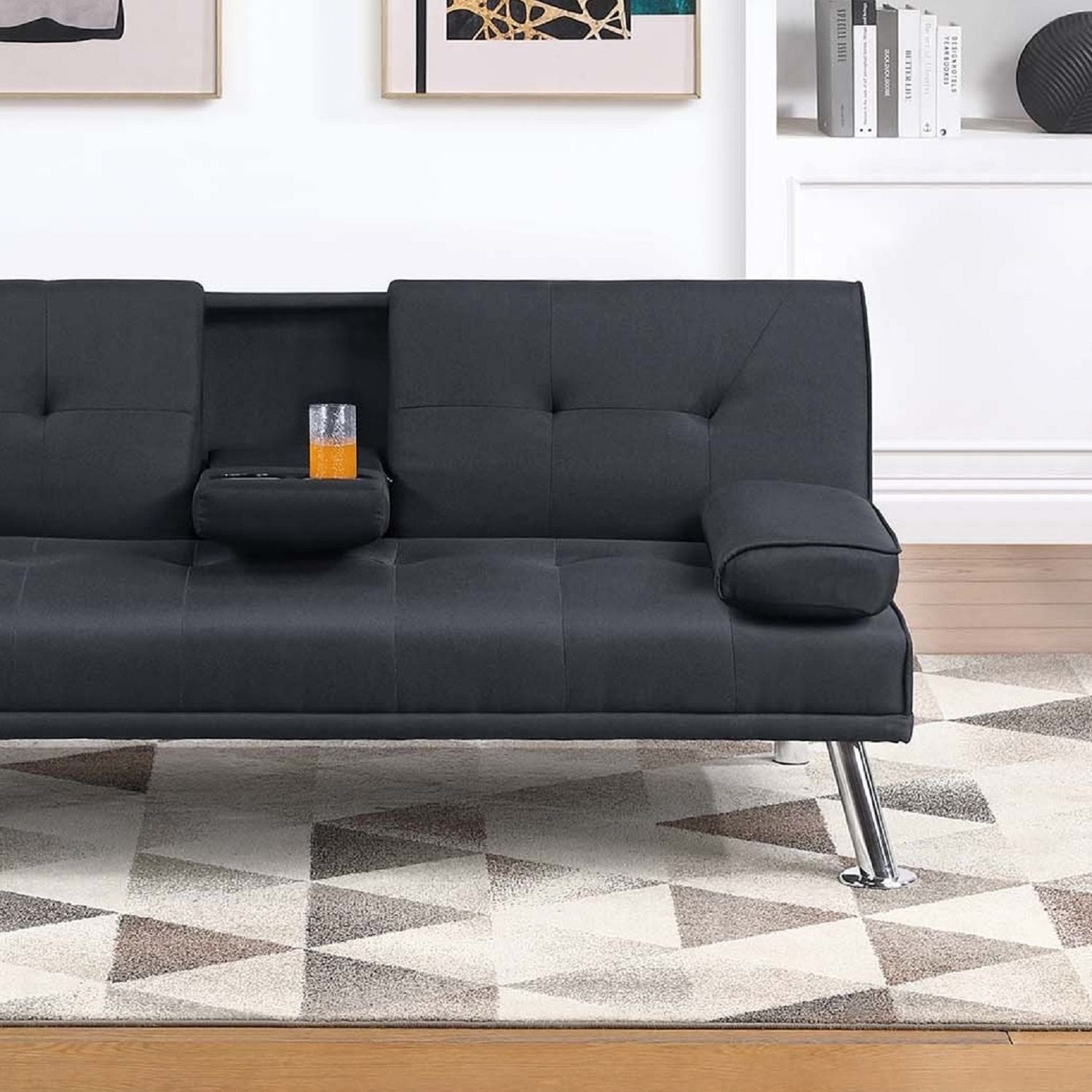 Adjustable Sofa With Fold Down Table And Cup Holders