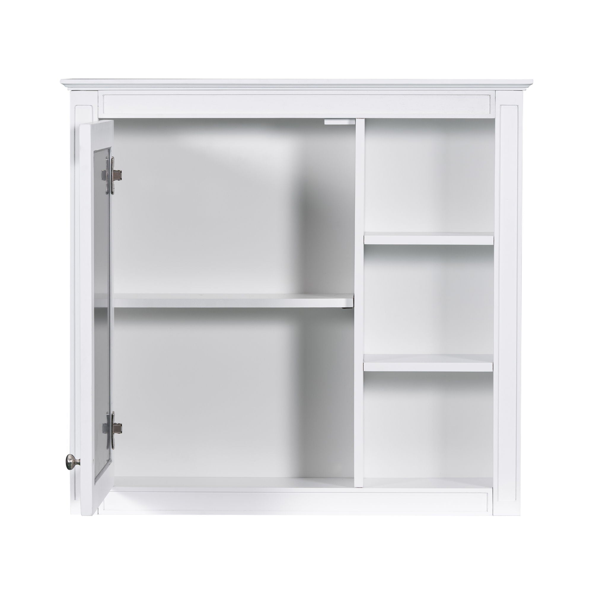 Bathroom Vanity With Medicine Cabinet, Royal Mirror Cabinet, Modern Bathroom Storage Cabinet With 2 Soft Closing Doors And 4 Drawers