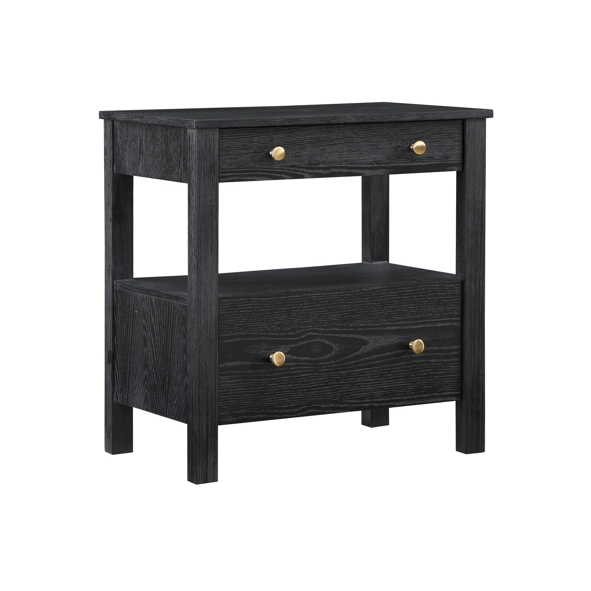Danielle - 2 Drawer Nightstand - Black