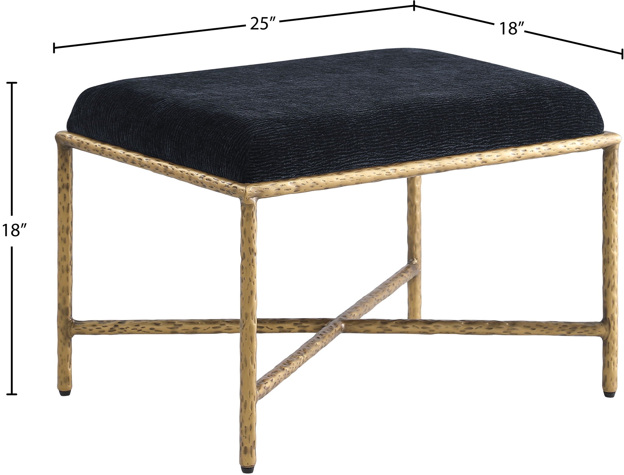 Valley - Bench With Gold Frame
