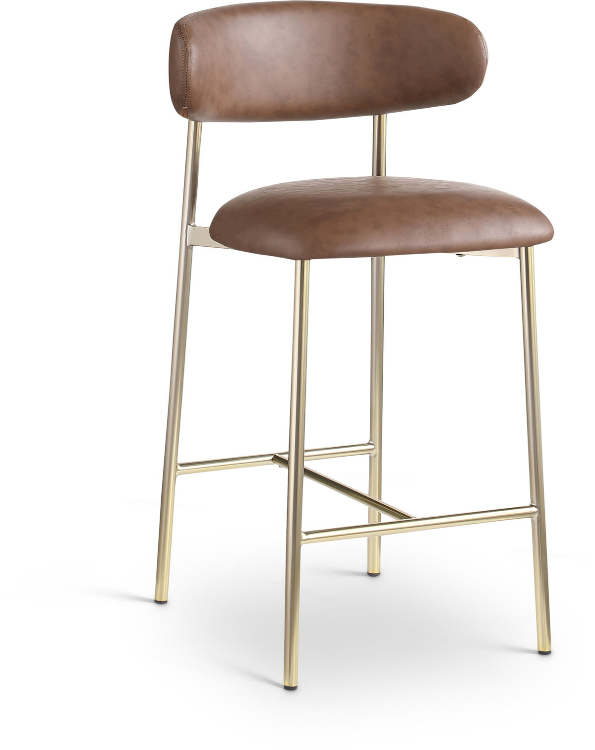 Lupita - Counter Stool With Brushed Gold Frame (Set of 2)