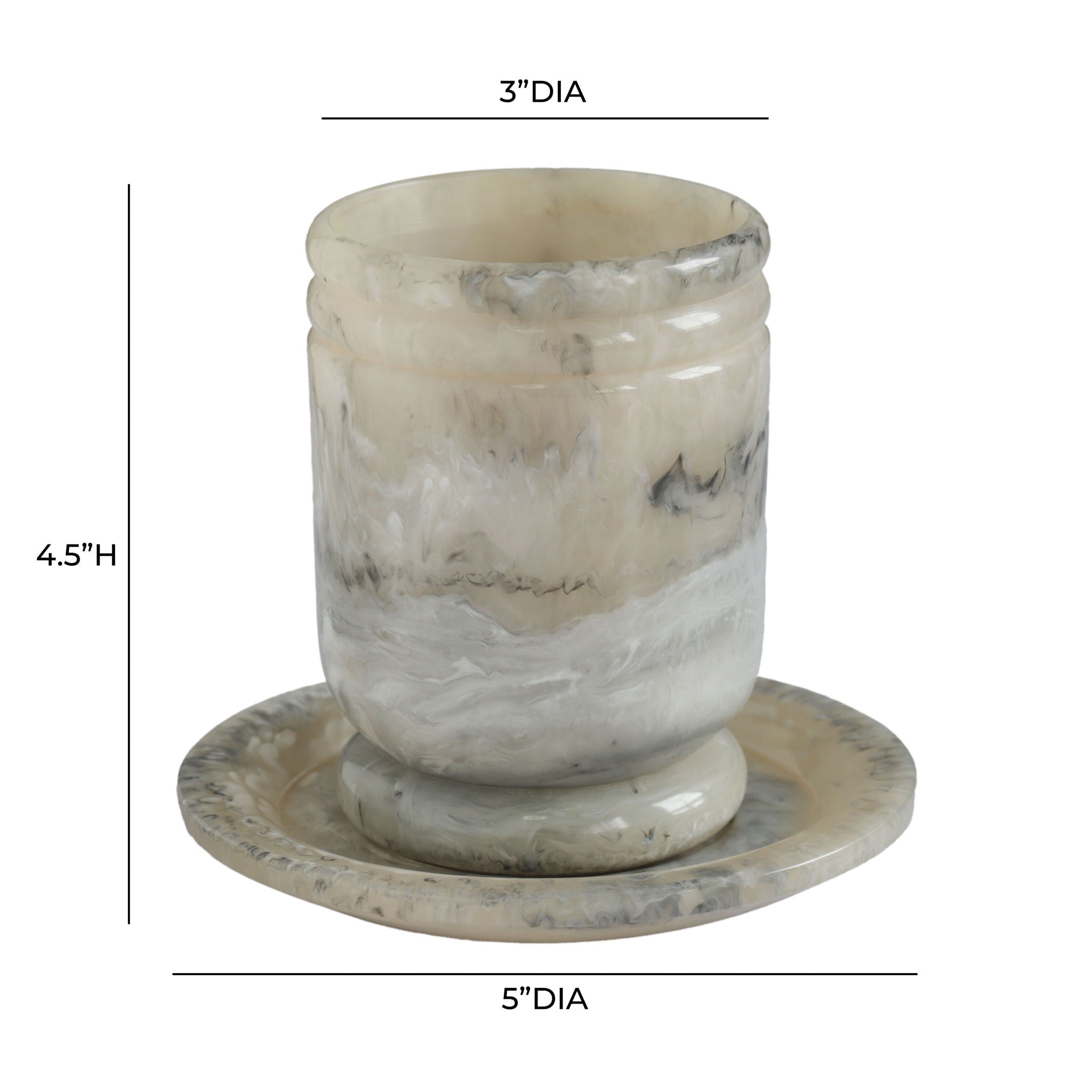 Channeled - Swirl Resin Kiddush Cup