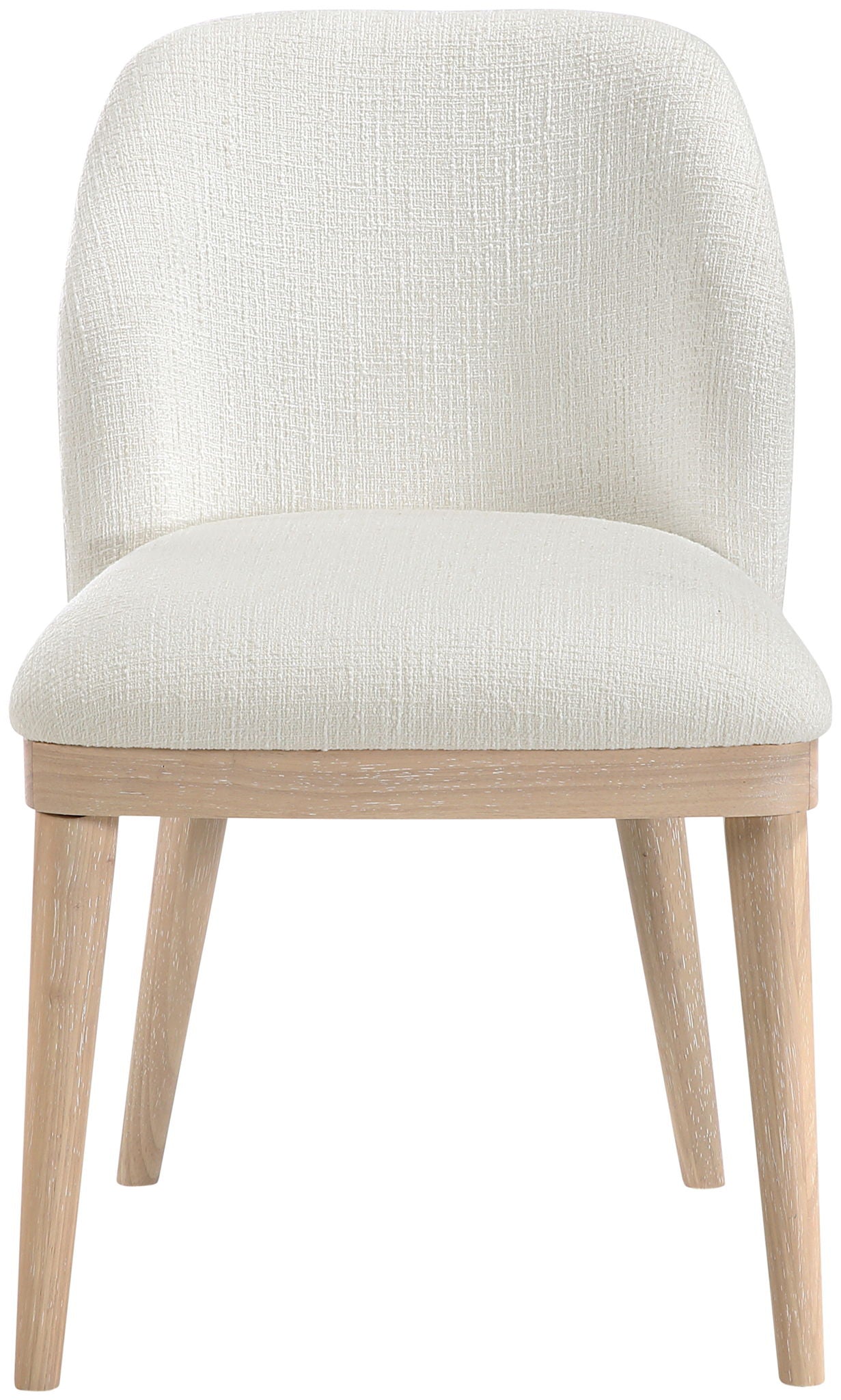 Valeo - Linen Textured Fabric Upholstered Dining Chair (Set of 2) - Painted Natural Base