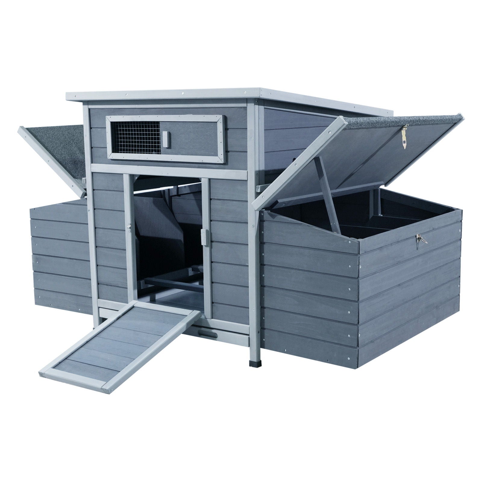 Large Chicken Coop Outdoor Hen House With Dual Nesting Boxes