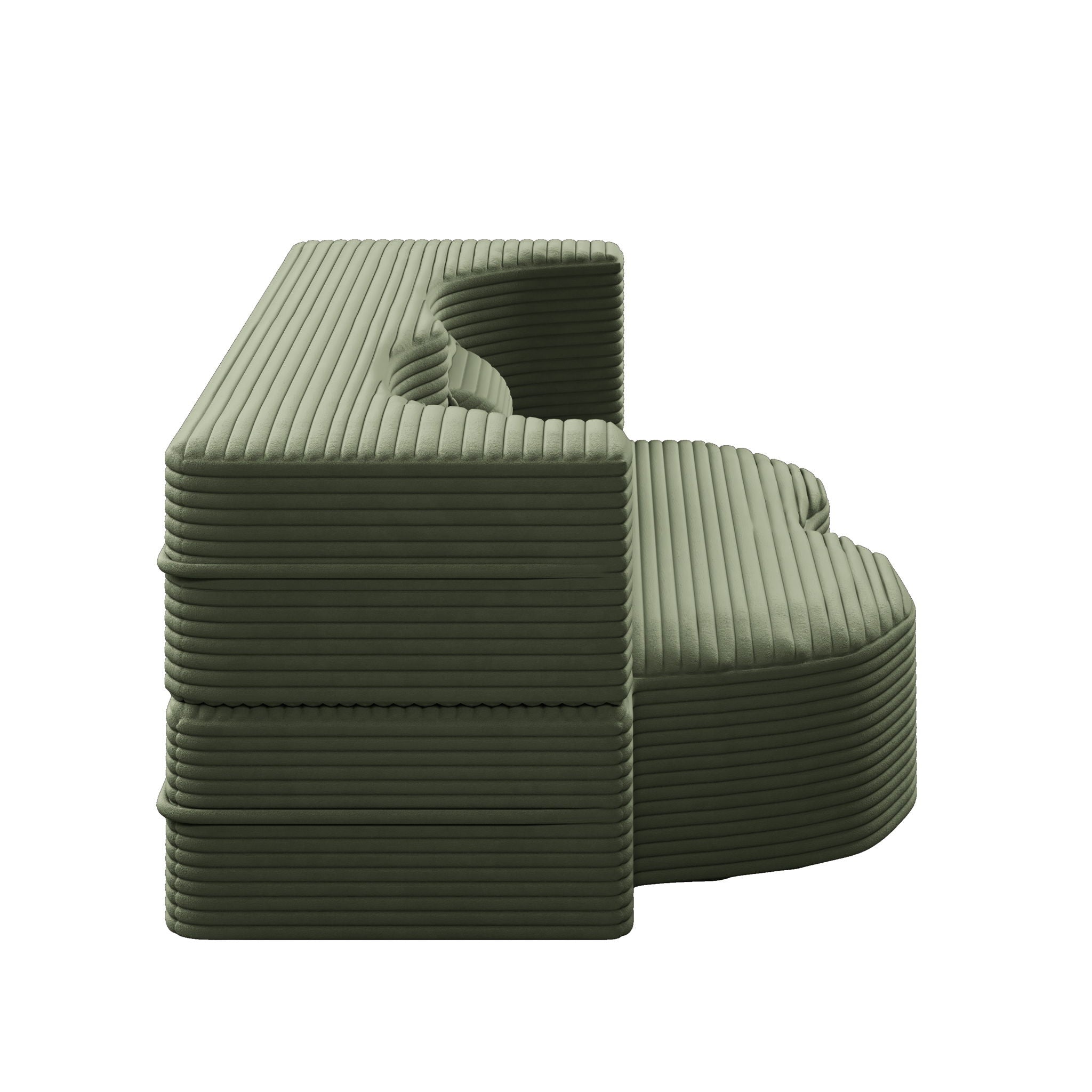 Convertible Foam-Filled Sleeper Sofa Bed With 2 Pillows